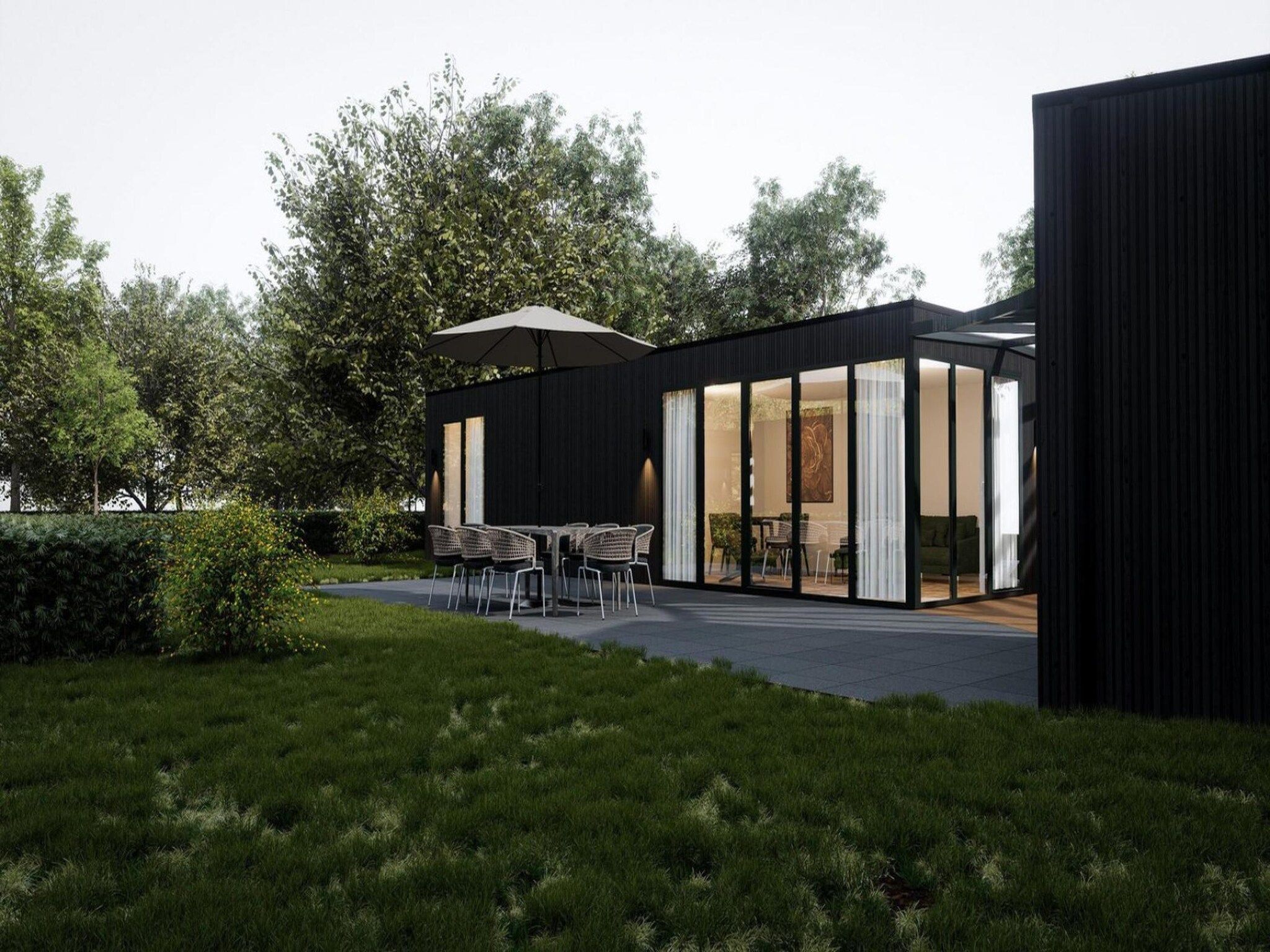 De buitenkant van De Steppe 8 pax - 14 in Ulicoten