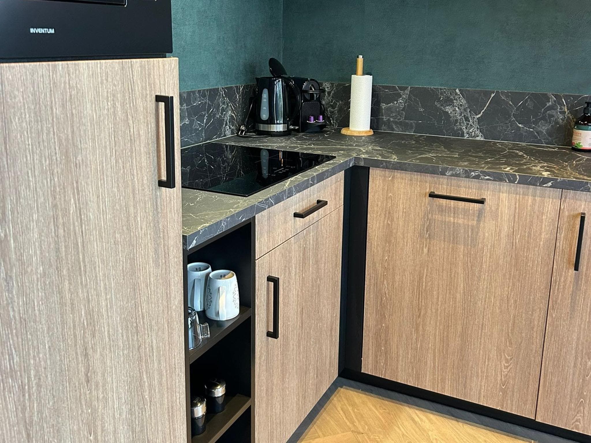 De keuken van Wellnesslodge Merel 2p in Dalerveen