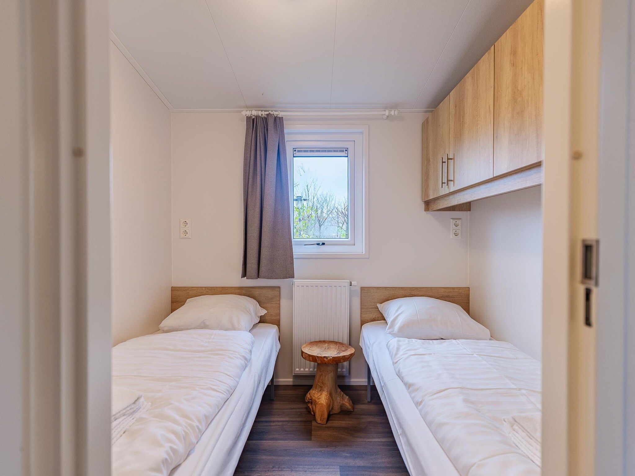 Een slaapkamer van Duinhoeve Chalet Zeeland (huisdier toegestaan) in Burgh-Haamstede