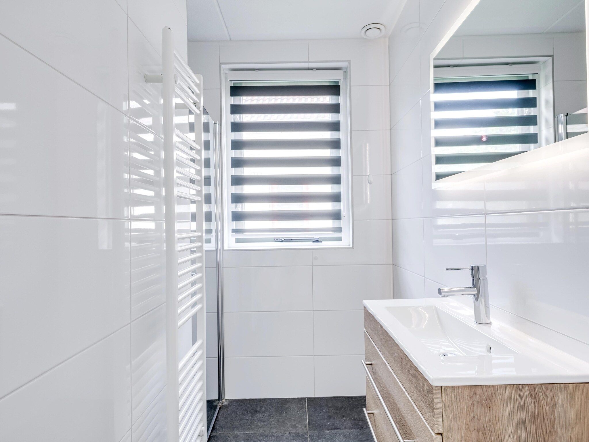 De badkamer van 7 - Persoons Forest 217 Sauna Bungalow (copy) (copy) (copy) (copy) in Ewijk