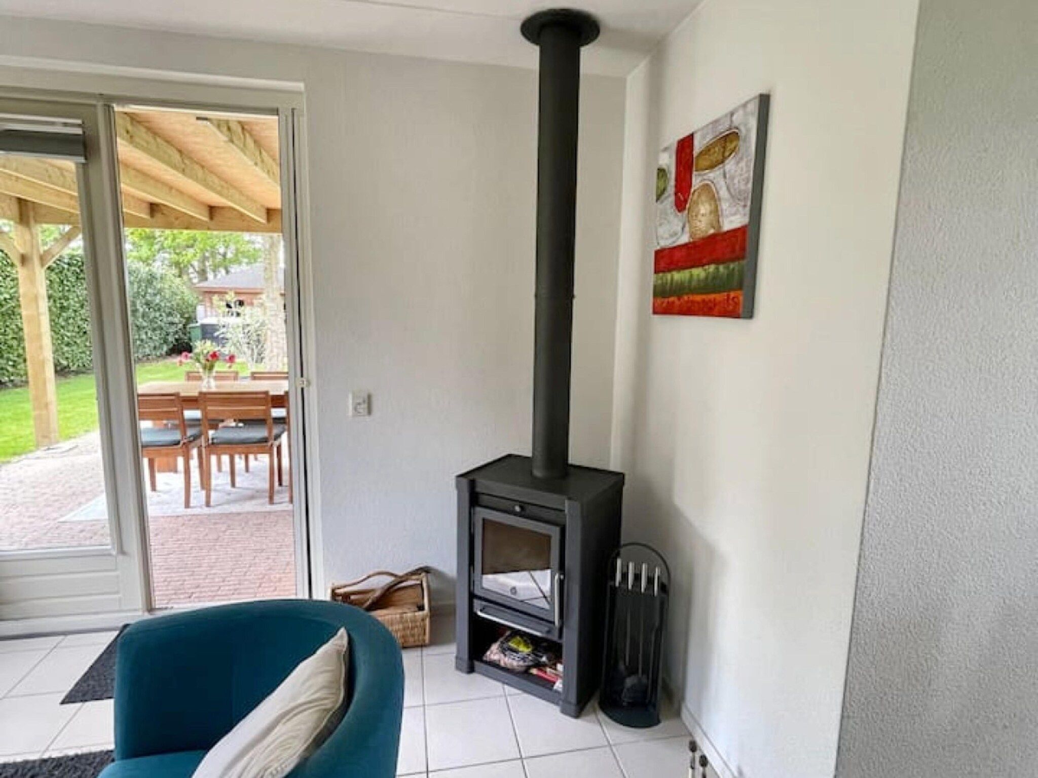 De woonkamer van 6 - Persons Forest Bungalow (copy) in Ewijk