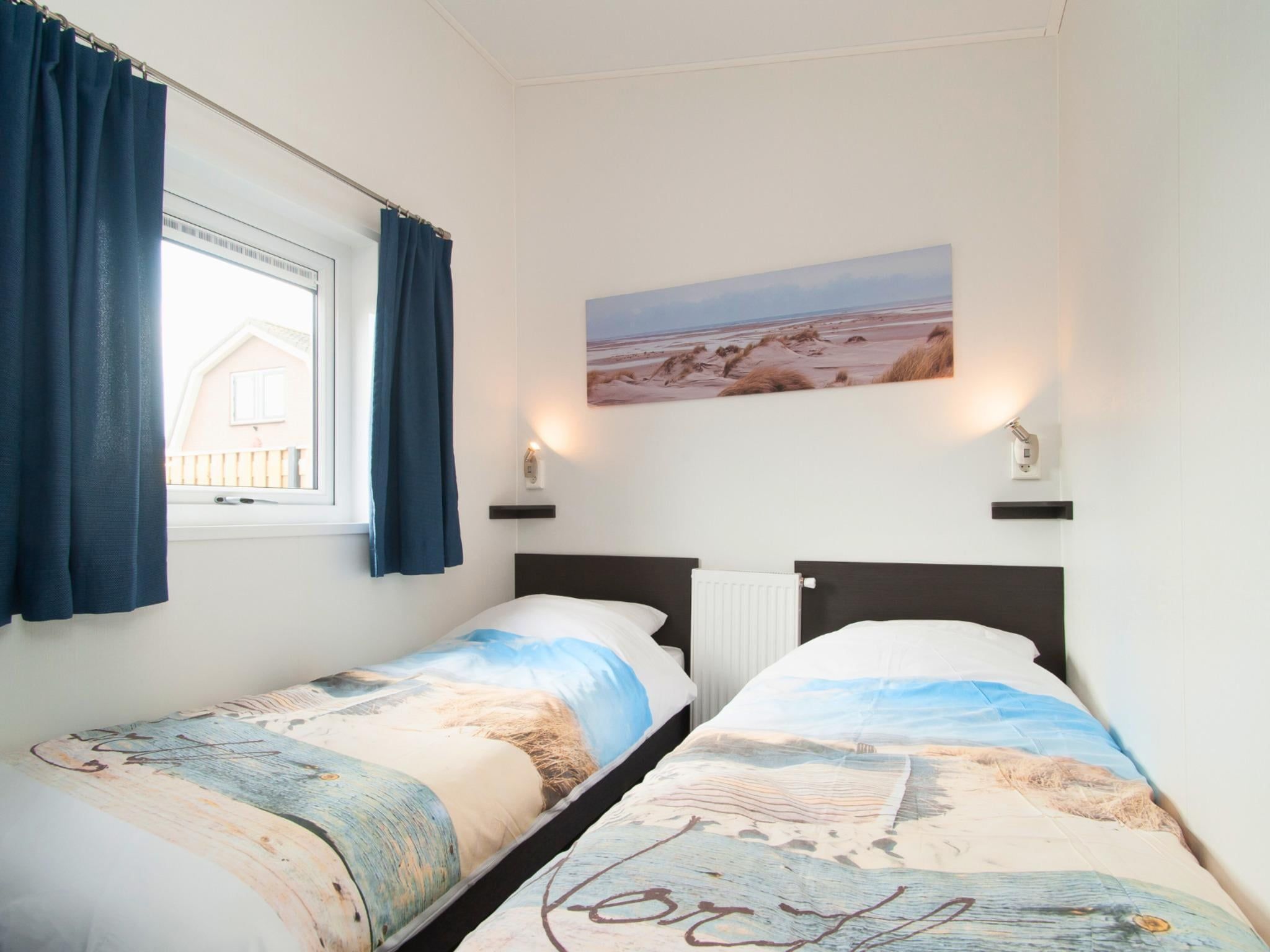 Een slaapkamer van Chalet 4-persoons Huisdiervrij in Noordwijk