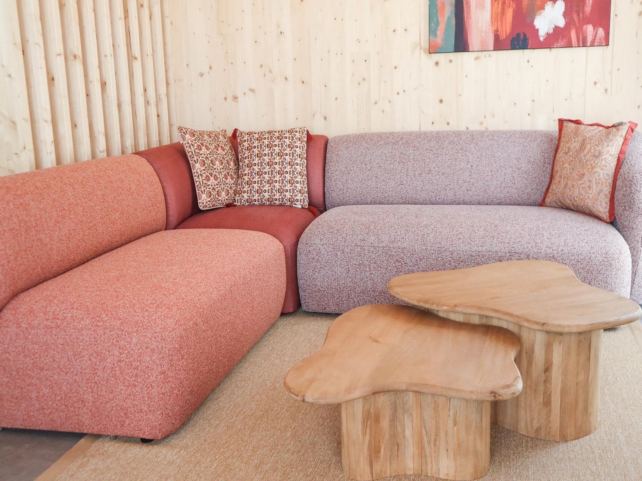 De woonkamer van Bungalow Ocean Deluxe 6 Person in ’s-Gravenzande