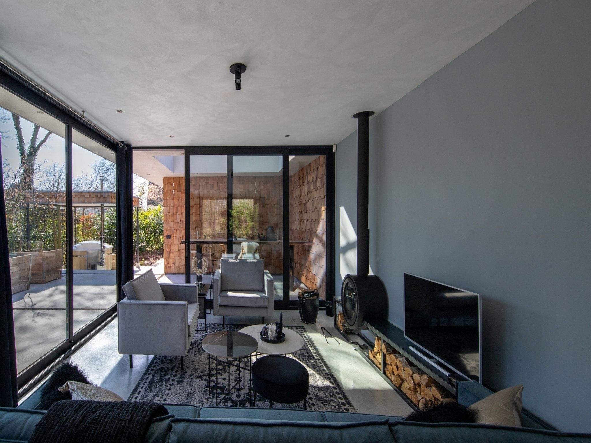De woonkamer van Houten Boshuis in Oosterhout