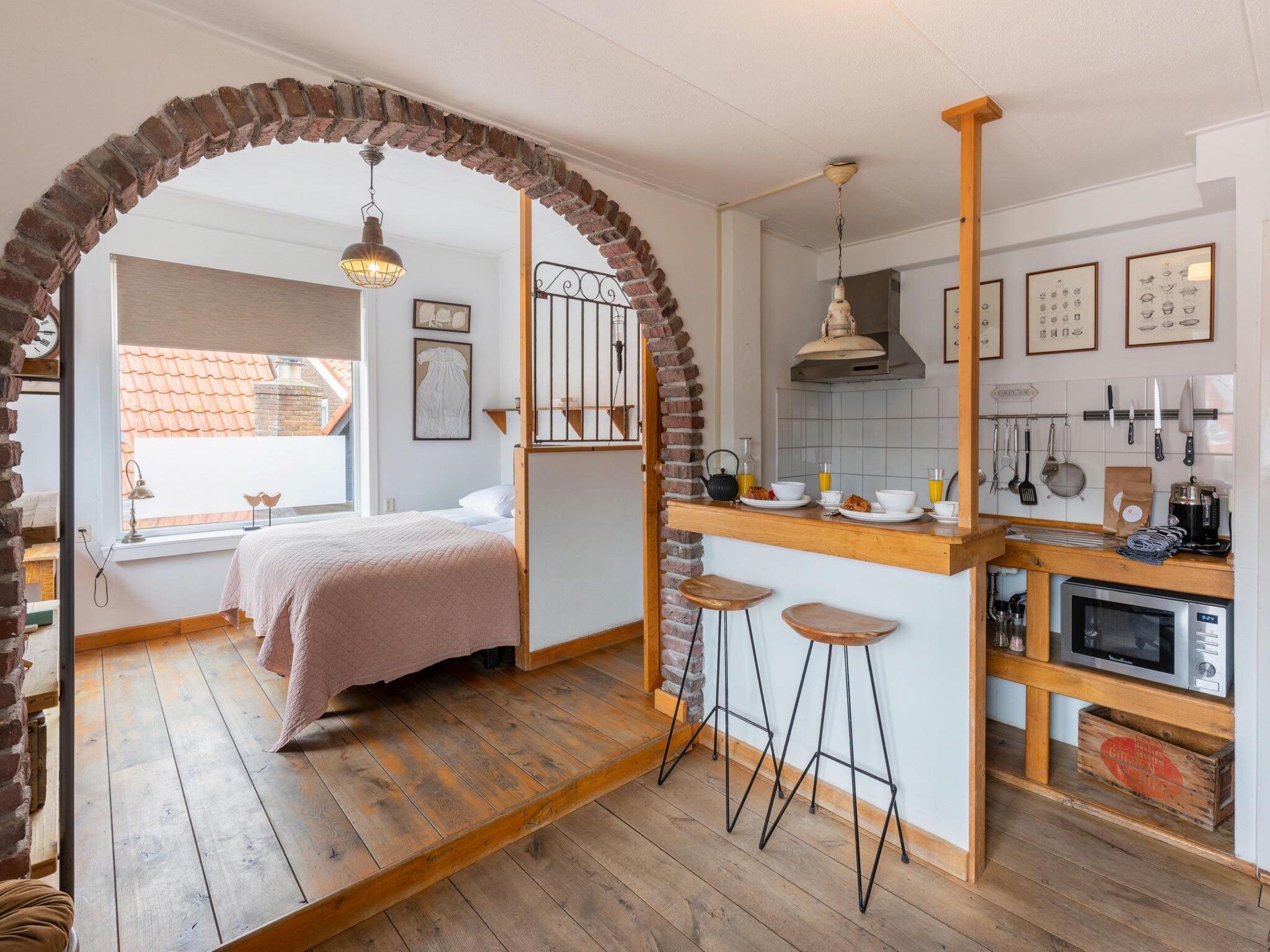 Een slaapkamer van La Chatelaine 1 in Egmond aan Zee