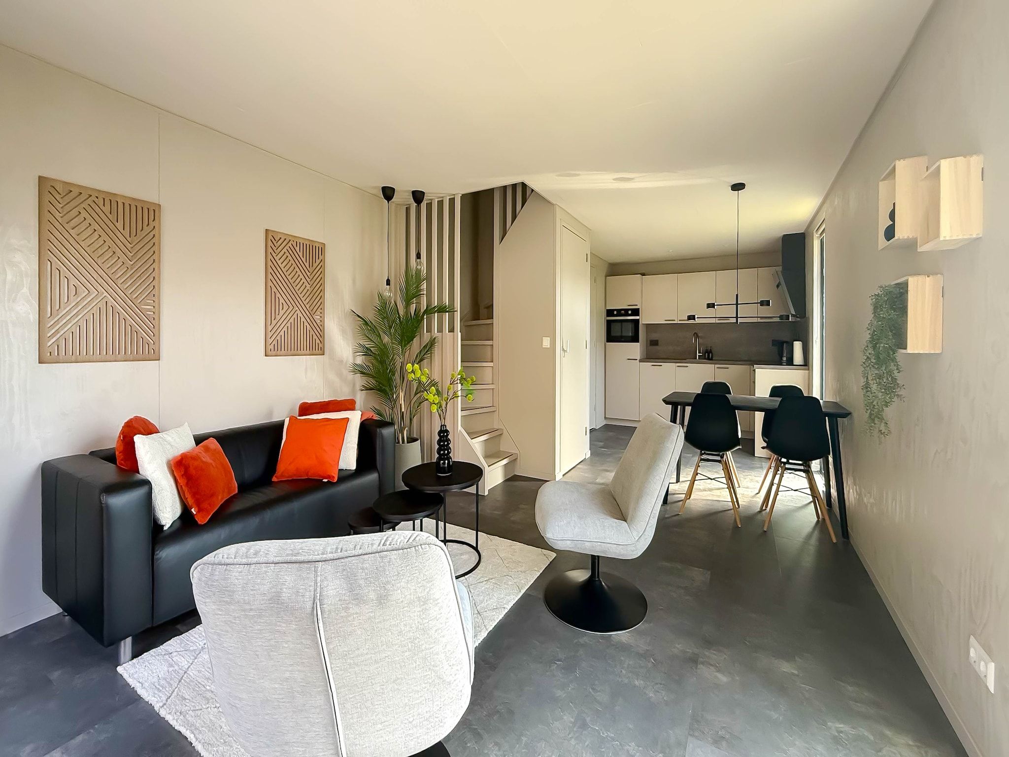 De woonkamer van 't Boschhuys in Bergen