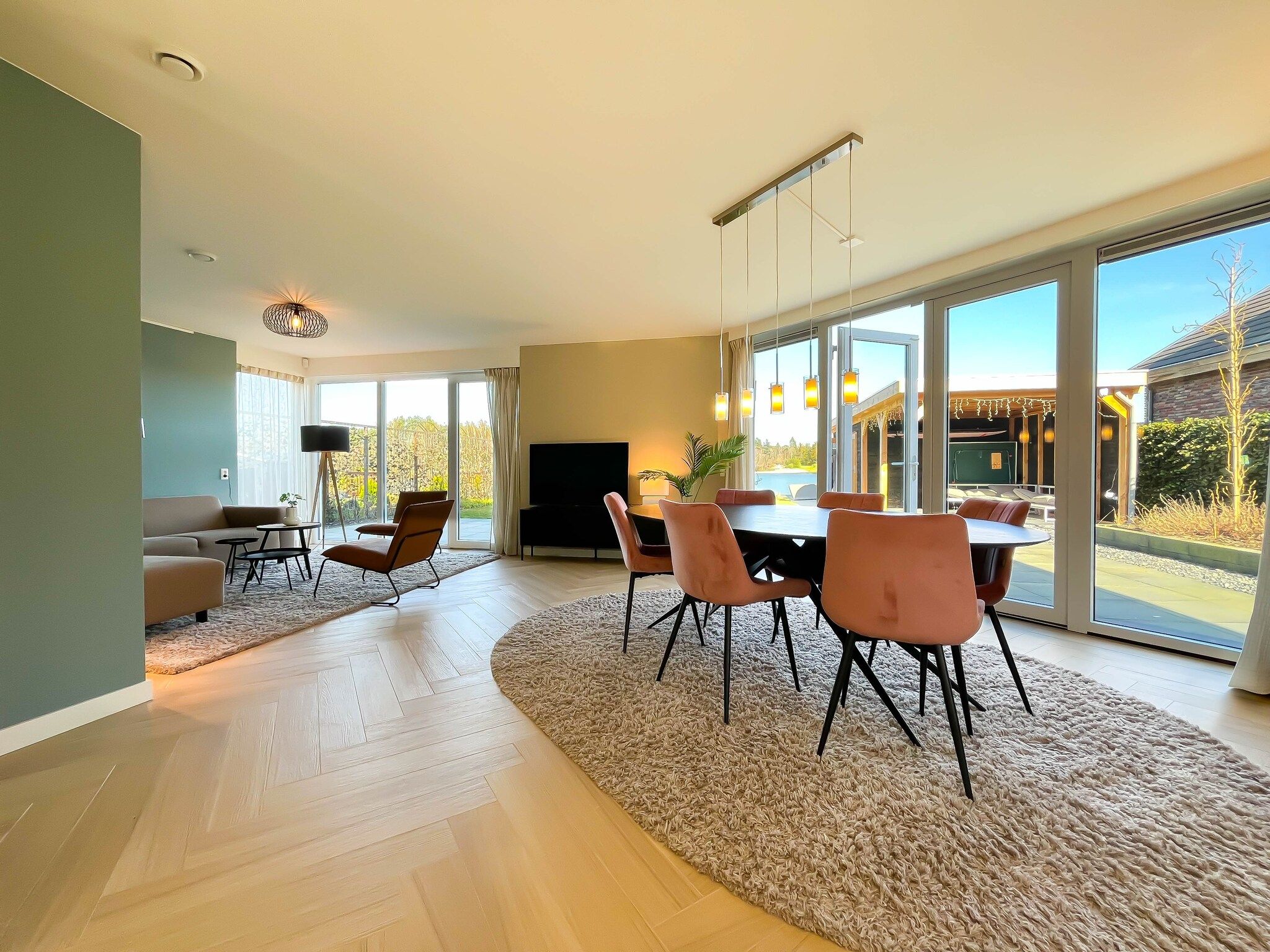 De woonkamer van Holiday home Torenvalk in Sibculo