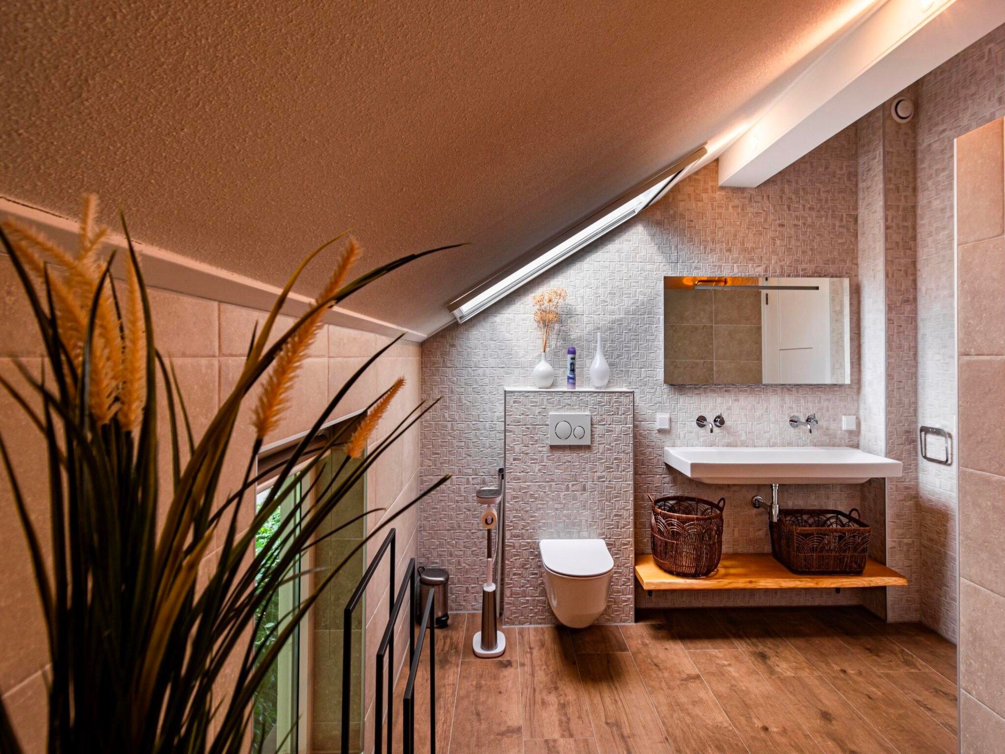 De badkamer van Watervilla Plas van Francke in Sibculo