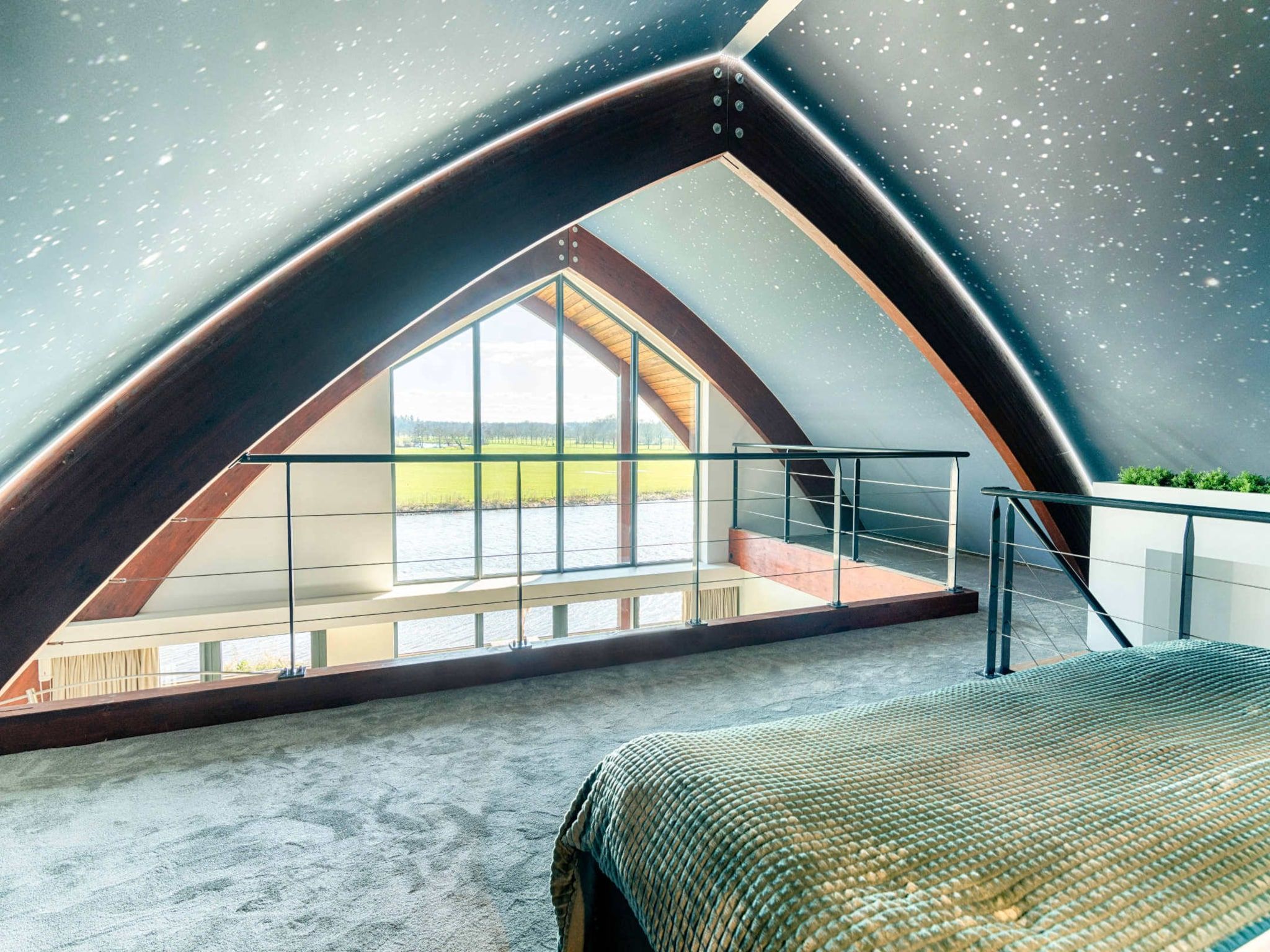 Een slaapkamer van Wellness at the Vecht - First floor in Dalfsen