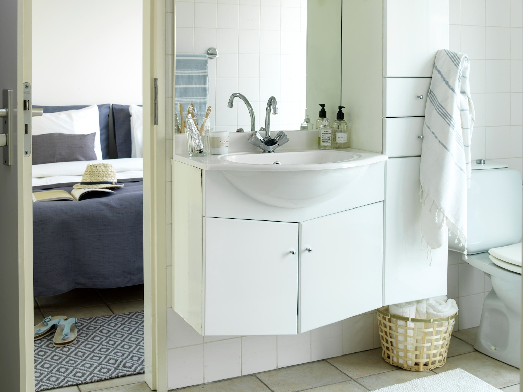 De badkamer van Penthouse in Loosdrecht