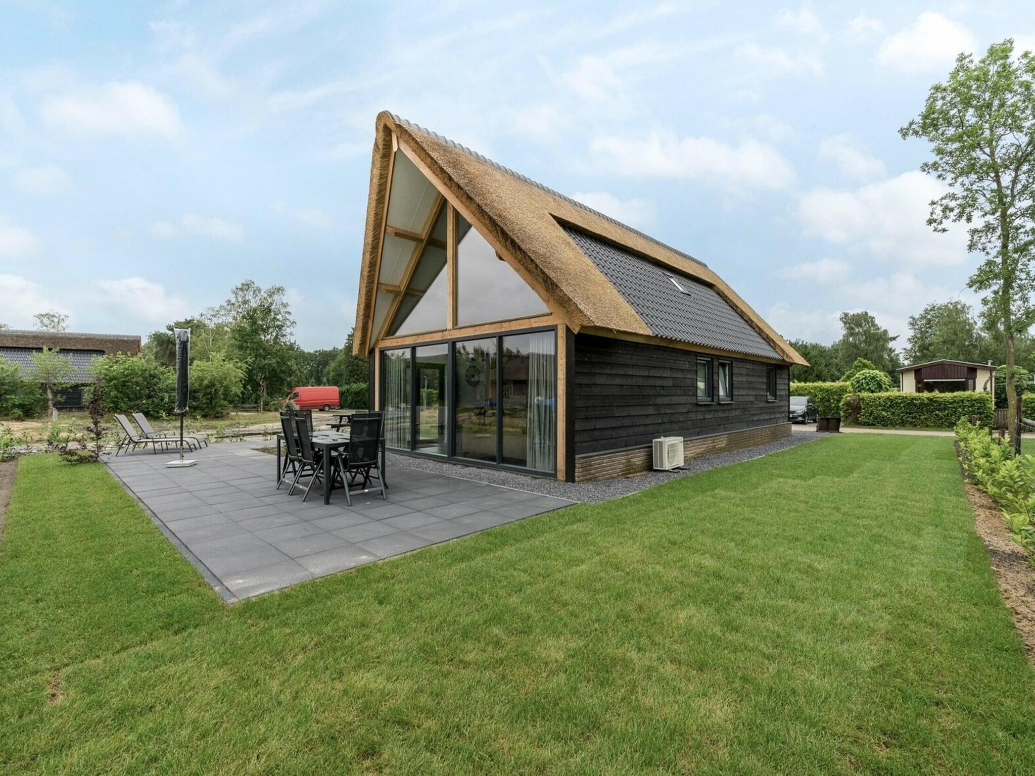 De buitenkant van Farm Lodge 676 in Baarle-nassau