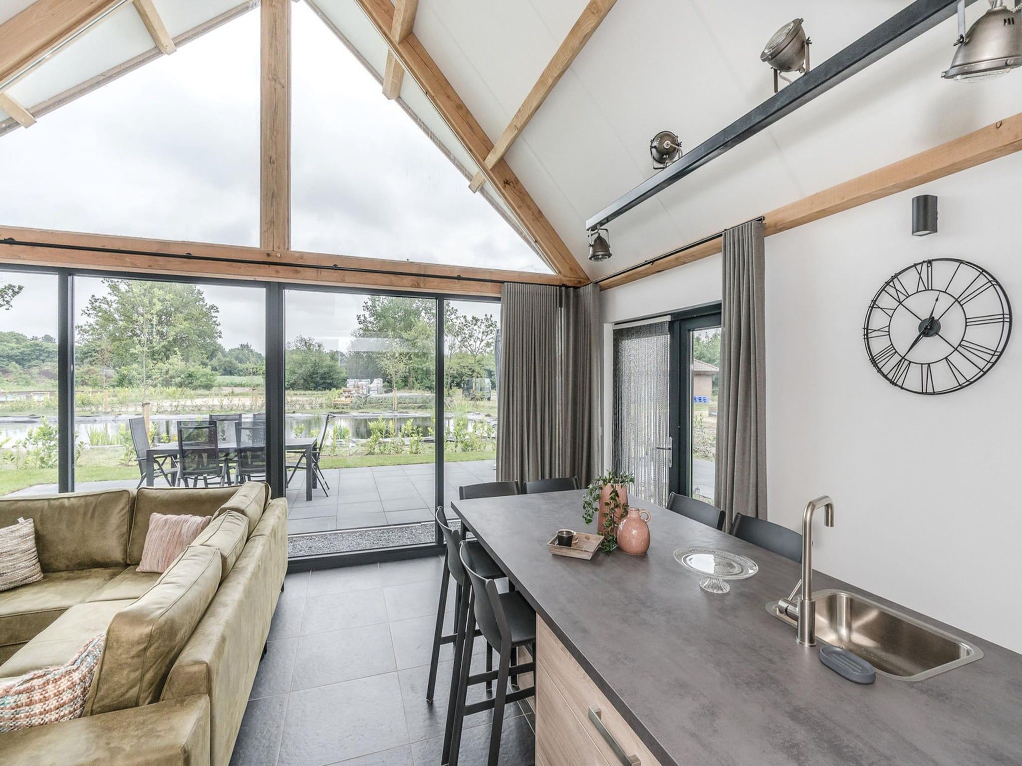 De keuken van Farm Lodge 676 in Baarle-nassau