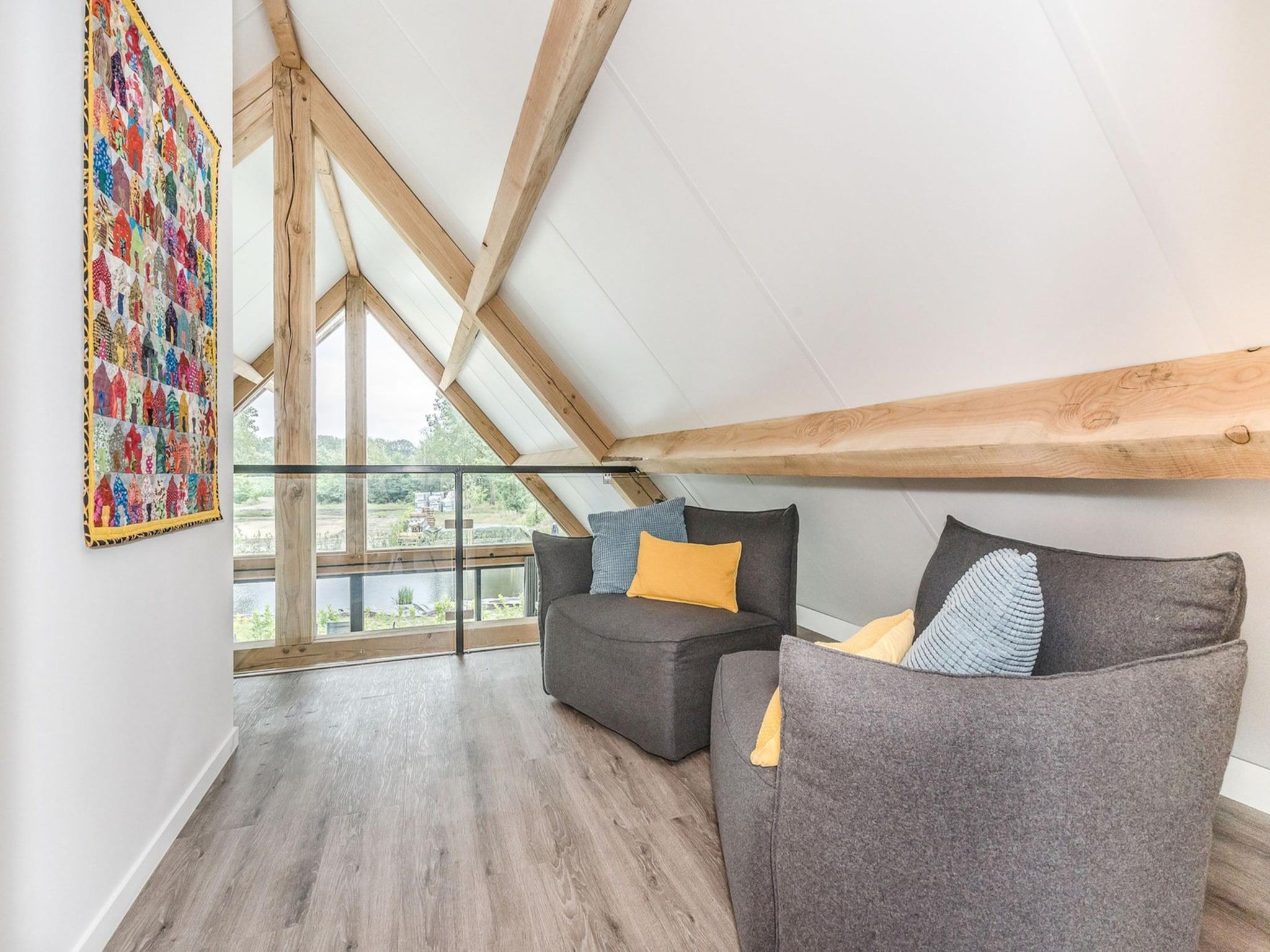 De woonkamer van Farm Lodge 676 in Baarle-nassau