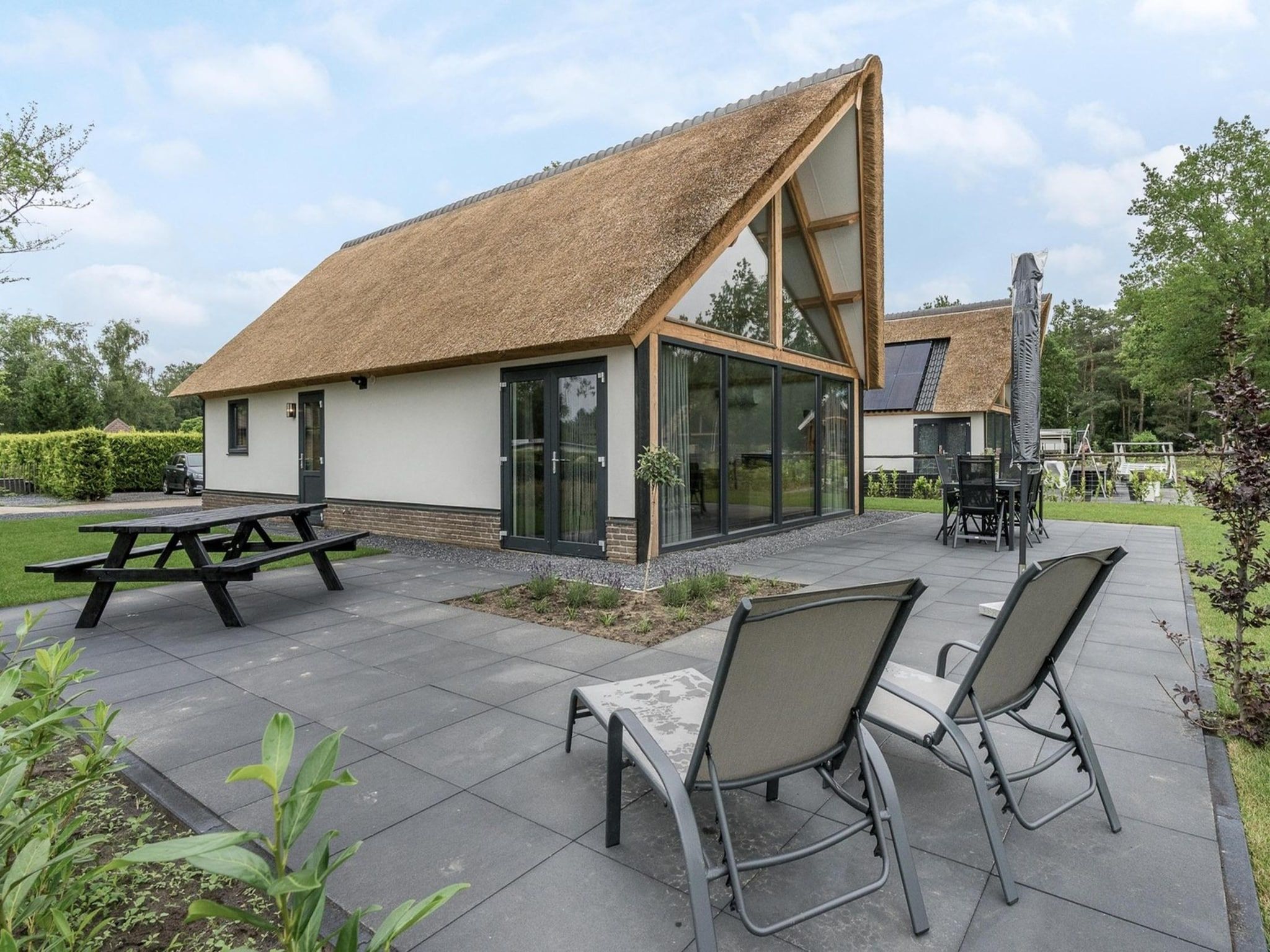 De buitenkant van Farm Lodge 676 in Baarle-nassau