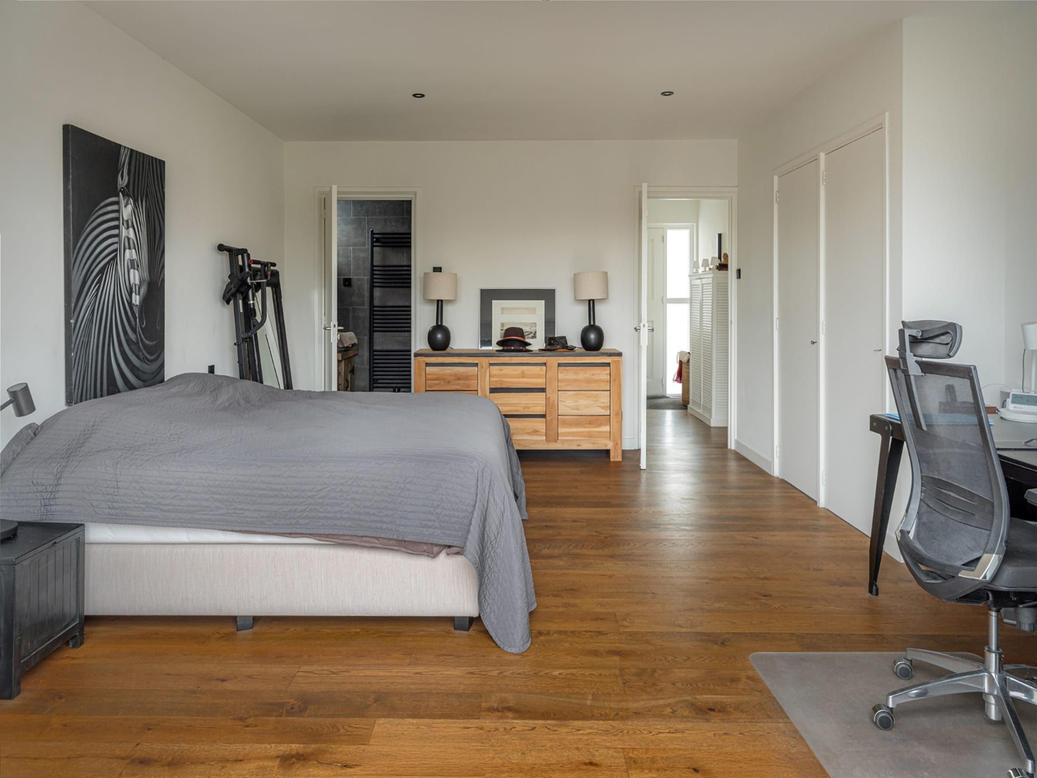 Een slaapkamer van De Stevenshoek in Langweer