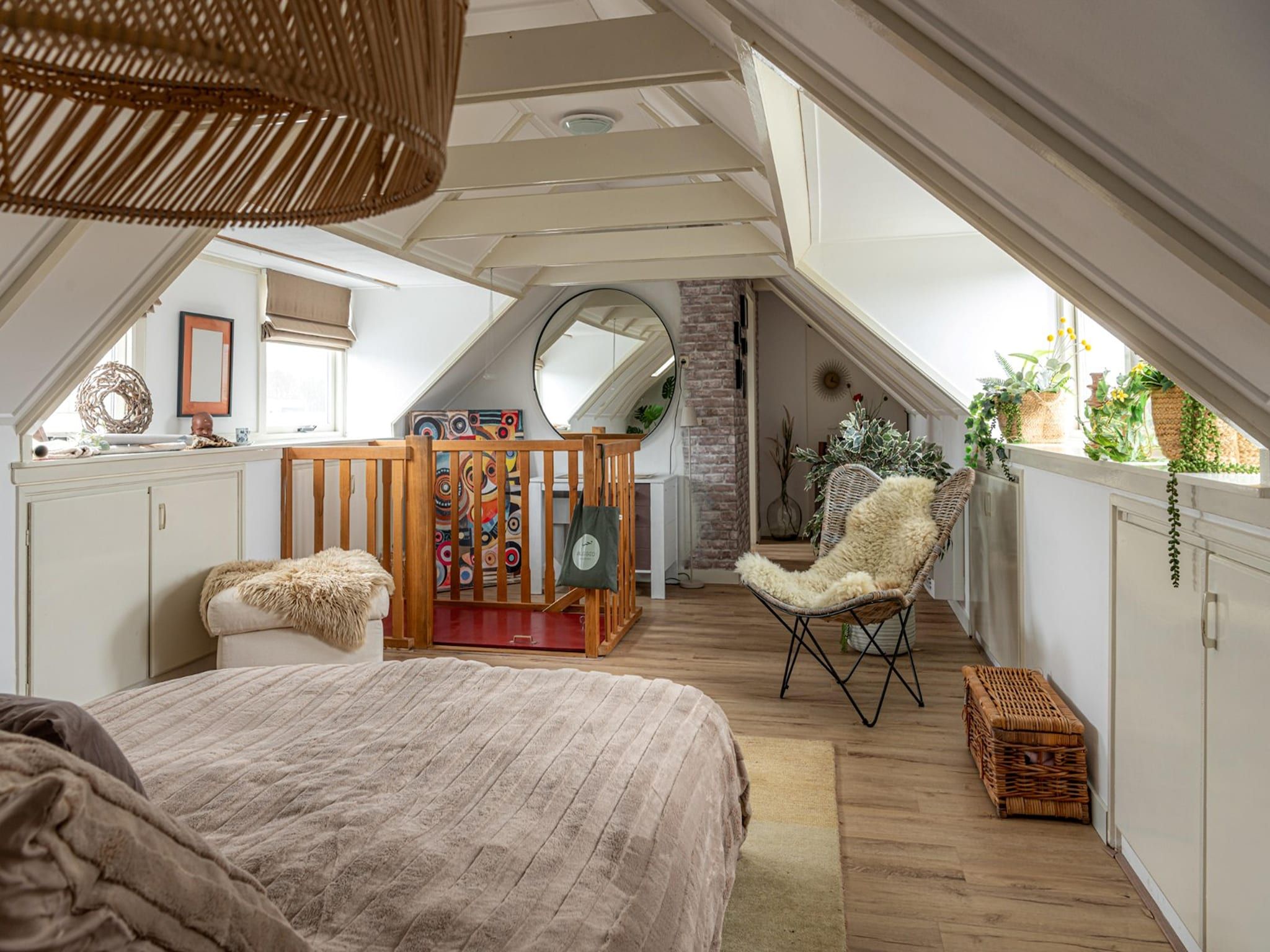 Een slaapkamer van De Stevenshoek in Langweer