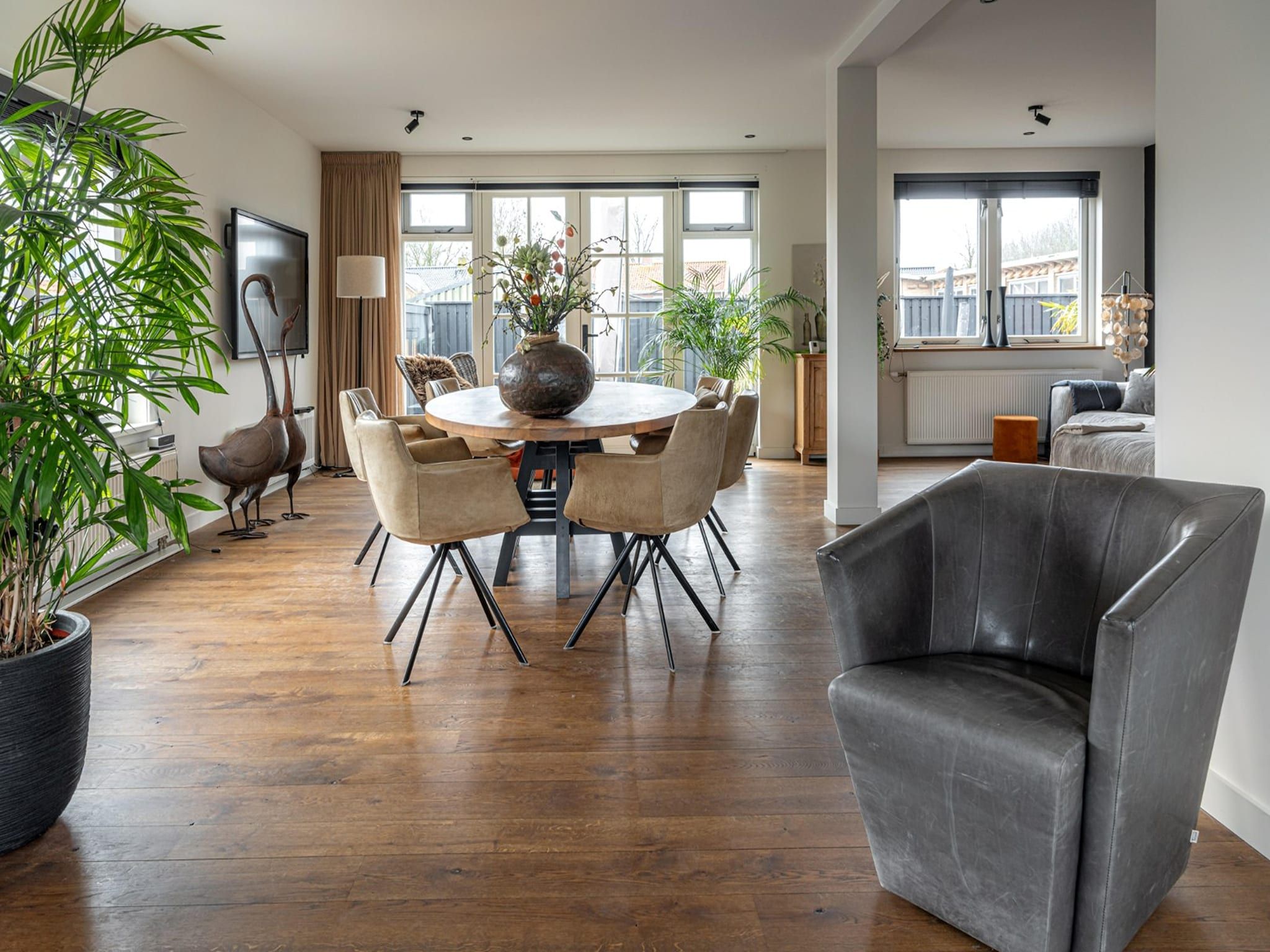 De woonkamer van De Stevenshoek in Langweer