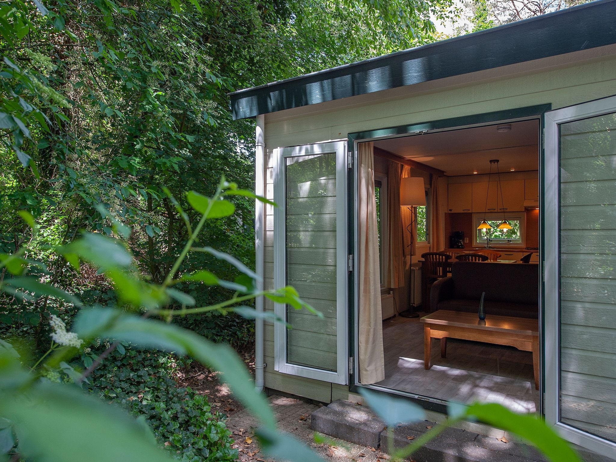 De buitenkant van Bospark de Schaapskooi 5 in Wissel/Epe