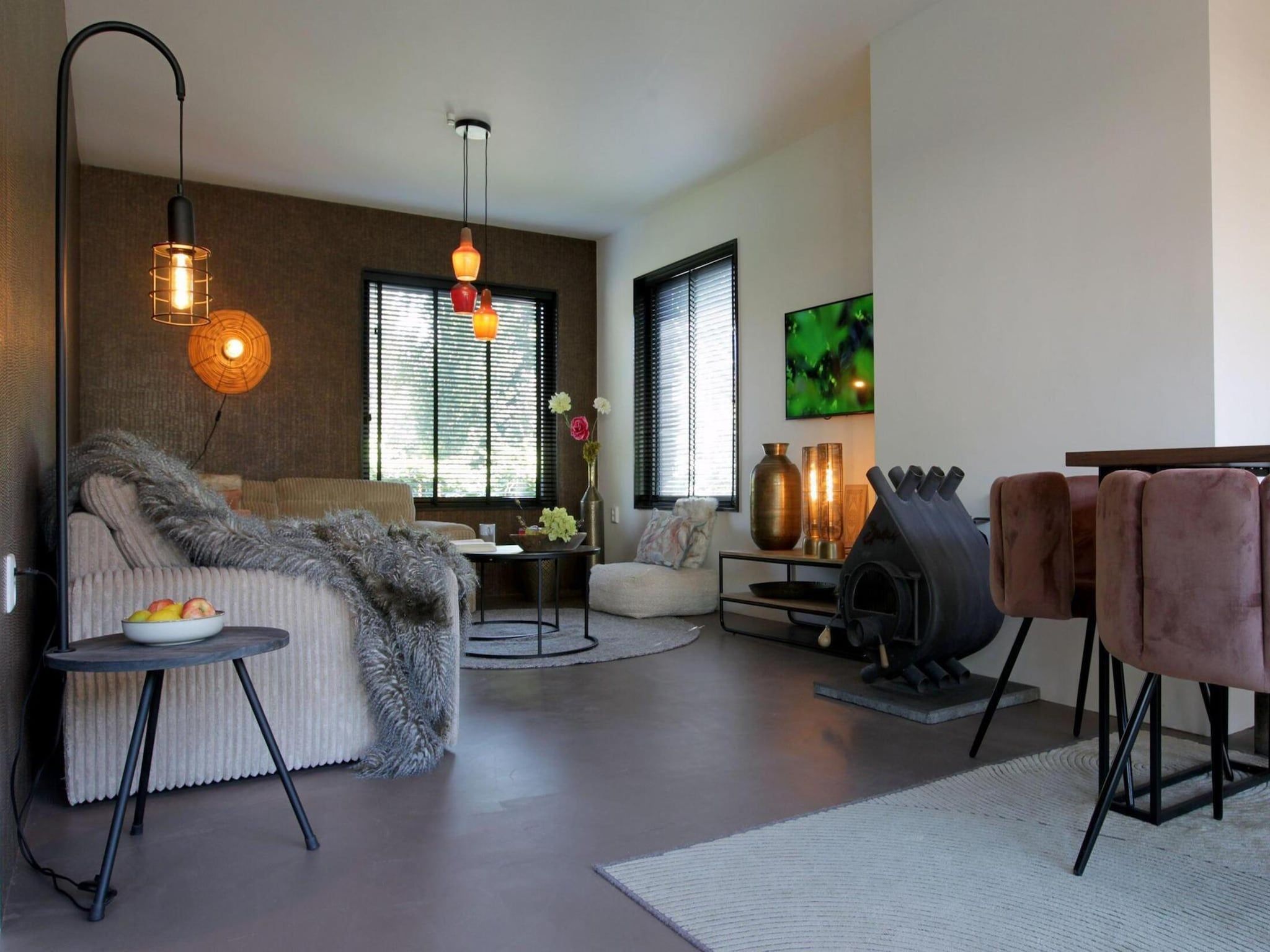 De woonkamer van 8-14 person group accommodation in Schoorl