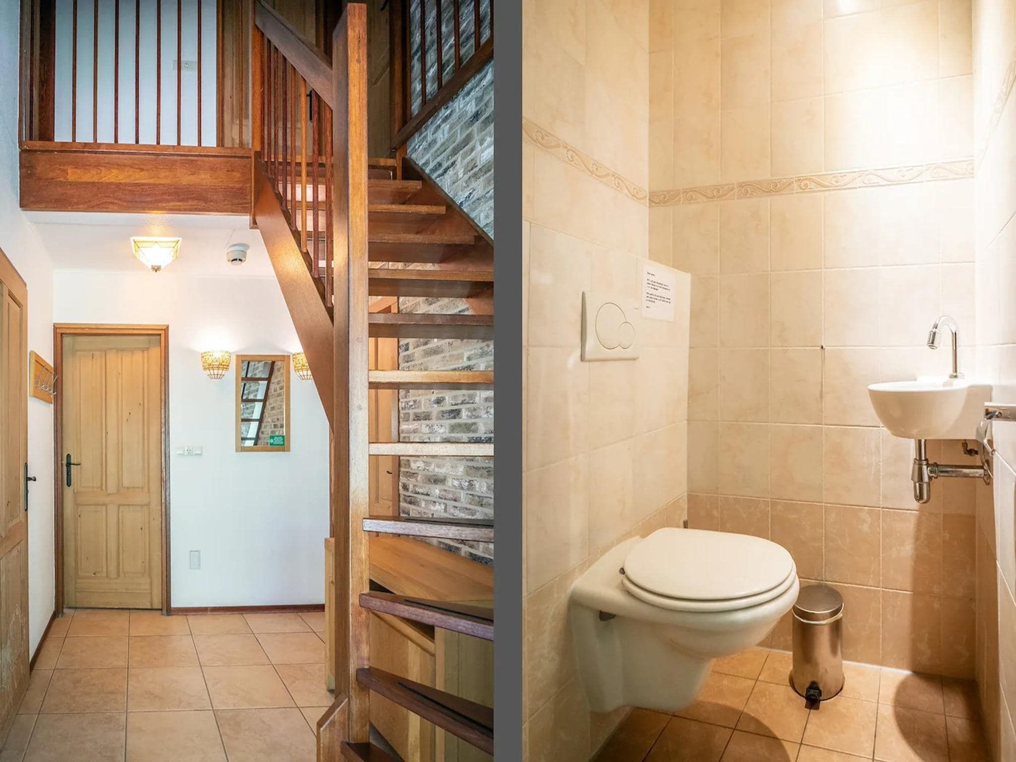 De badkamer van Villas 202 and 208 in De Koog