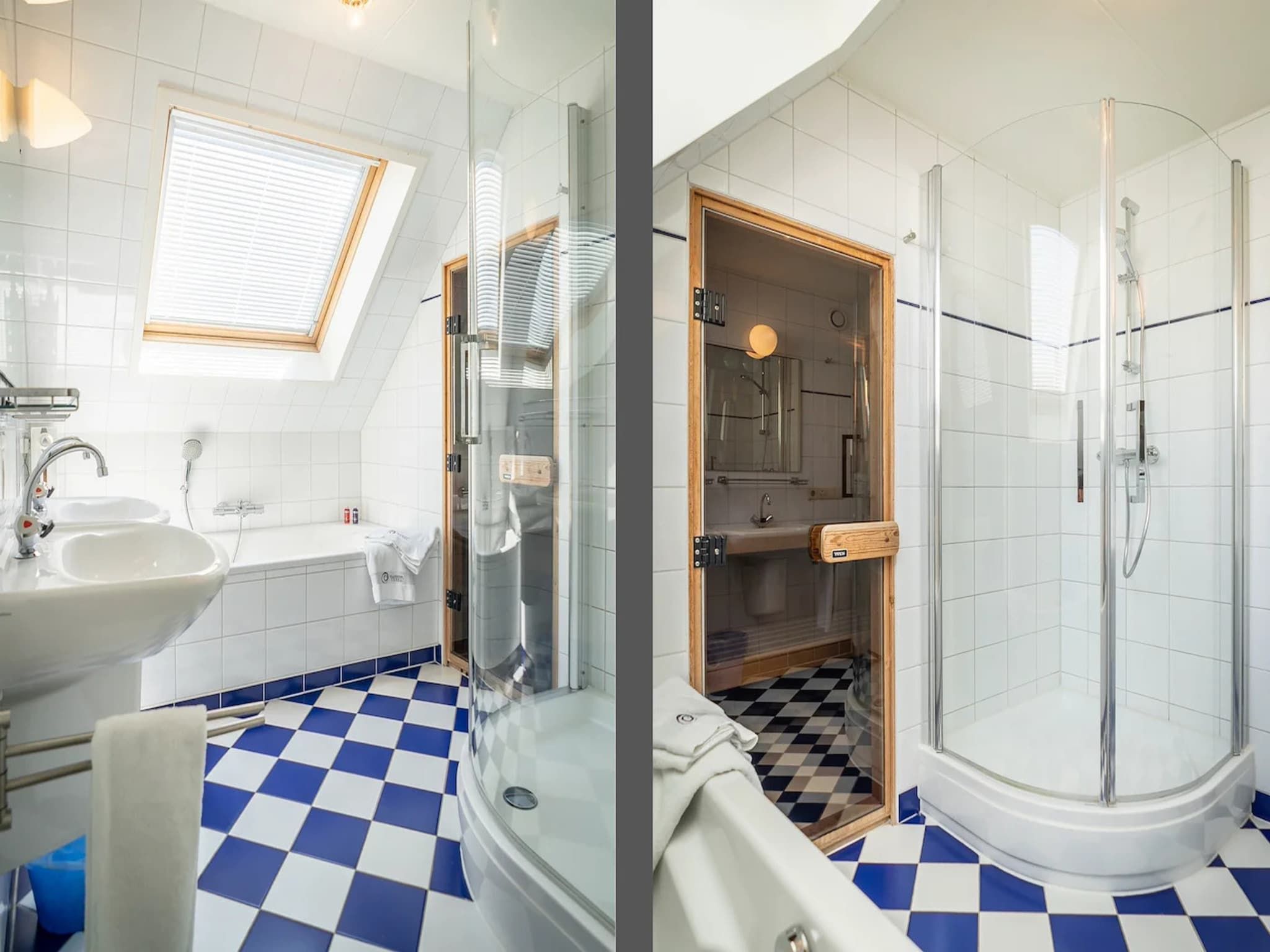 De badkamer van 5-person luxury holiday villa on Texel in De Koog