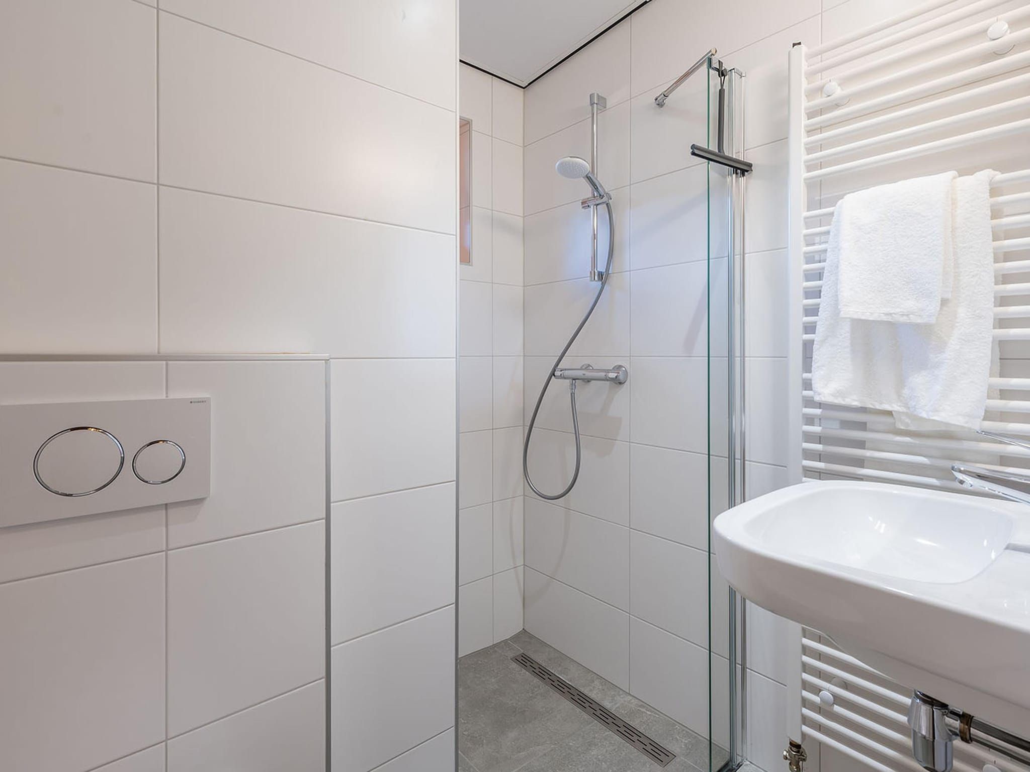 De badkamer van Woezel & Pip Lodge 4p in Hoogerheide