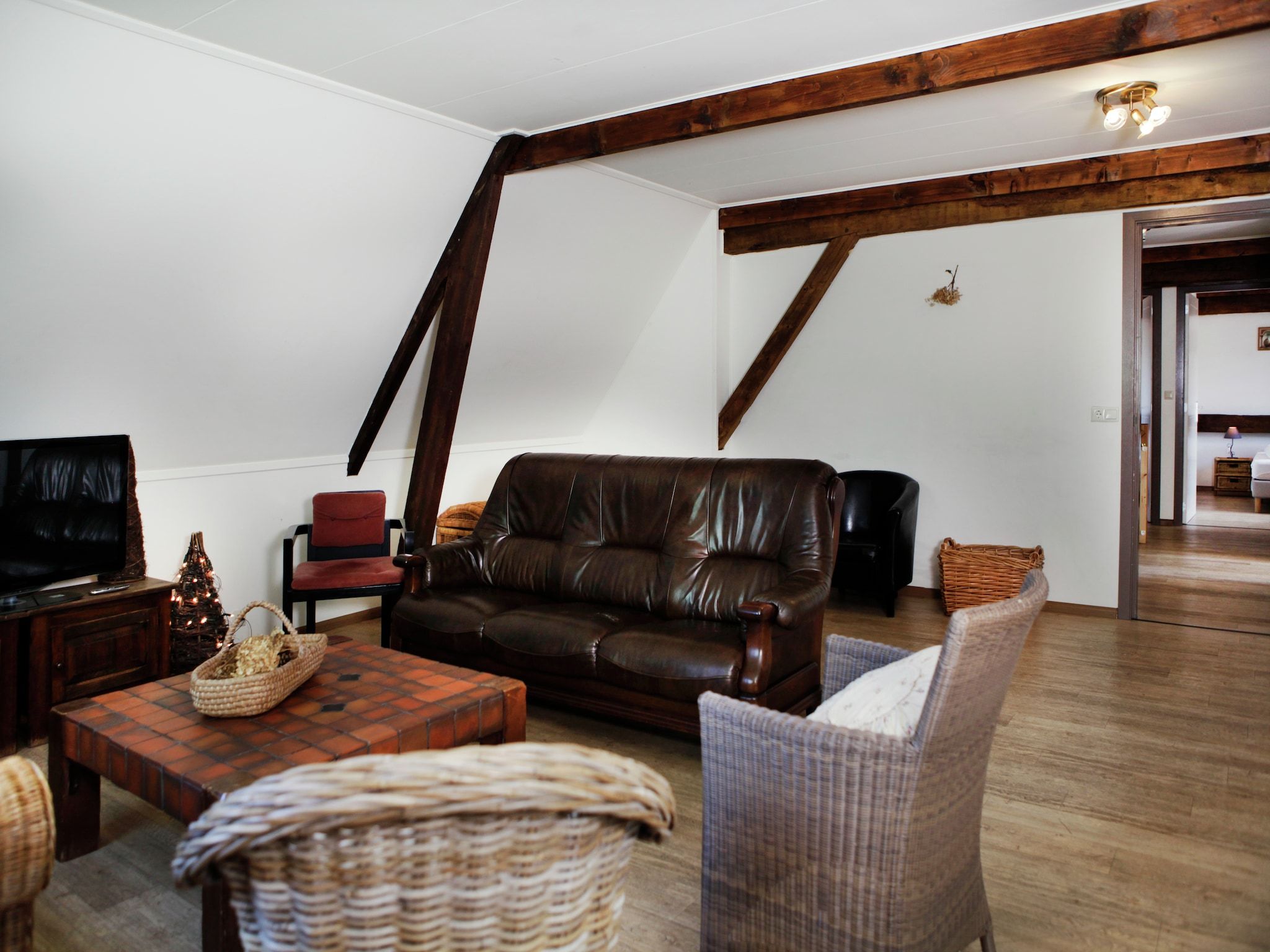 De woonkamer van Appartement De Hooizolder in Eede