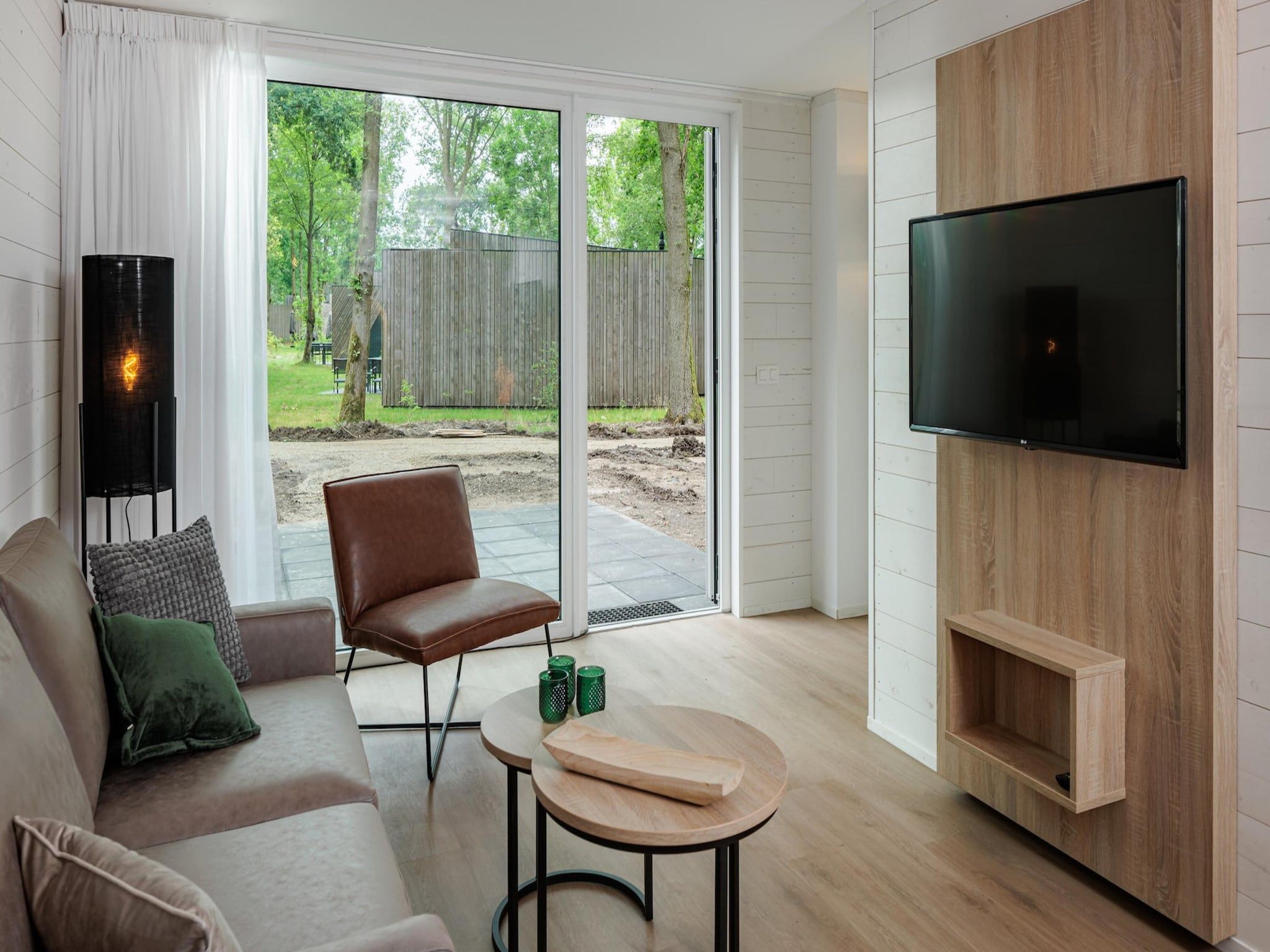 De woonkamer van Forest Villa 4 in Schaijk