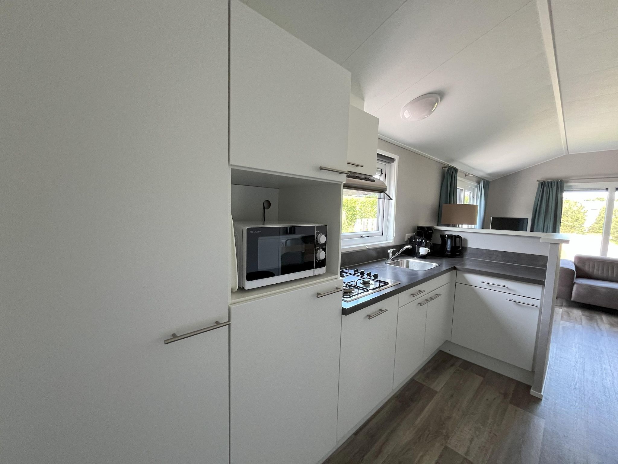 De keuken van Villetta Sauna in Den Burg