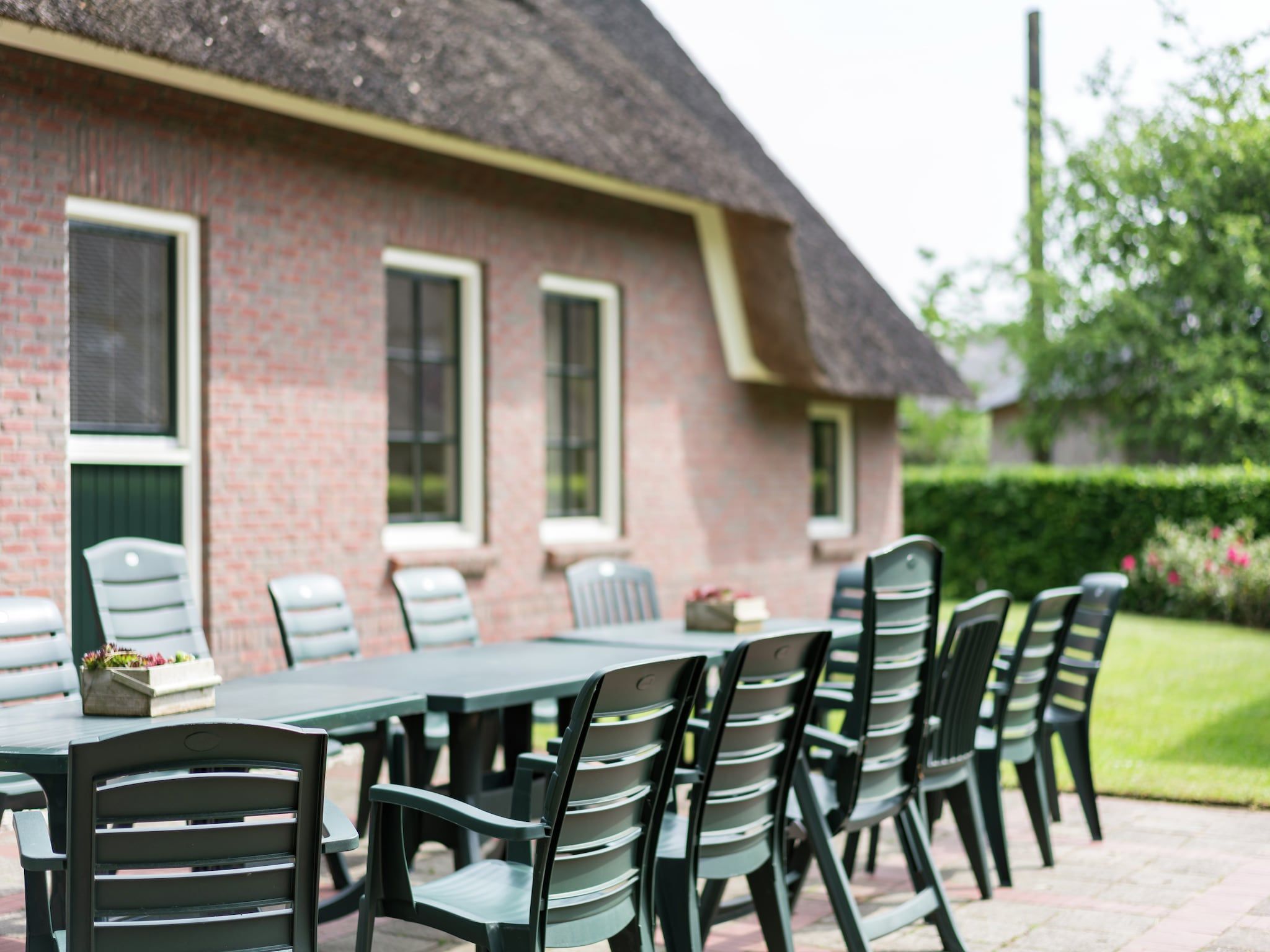 Het terras van Gerhardeshoeve in Hardenberg-Rheeze