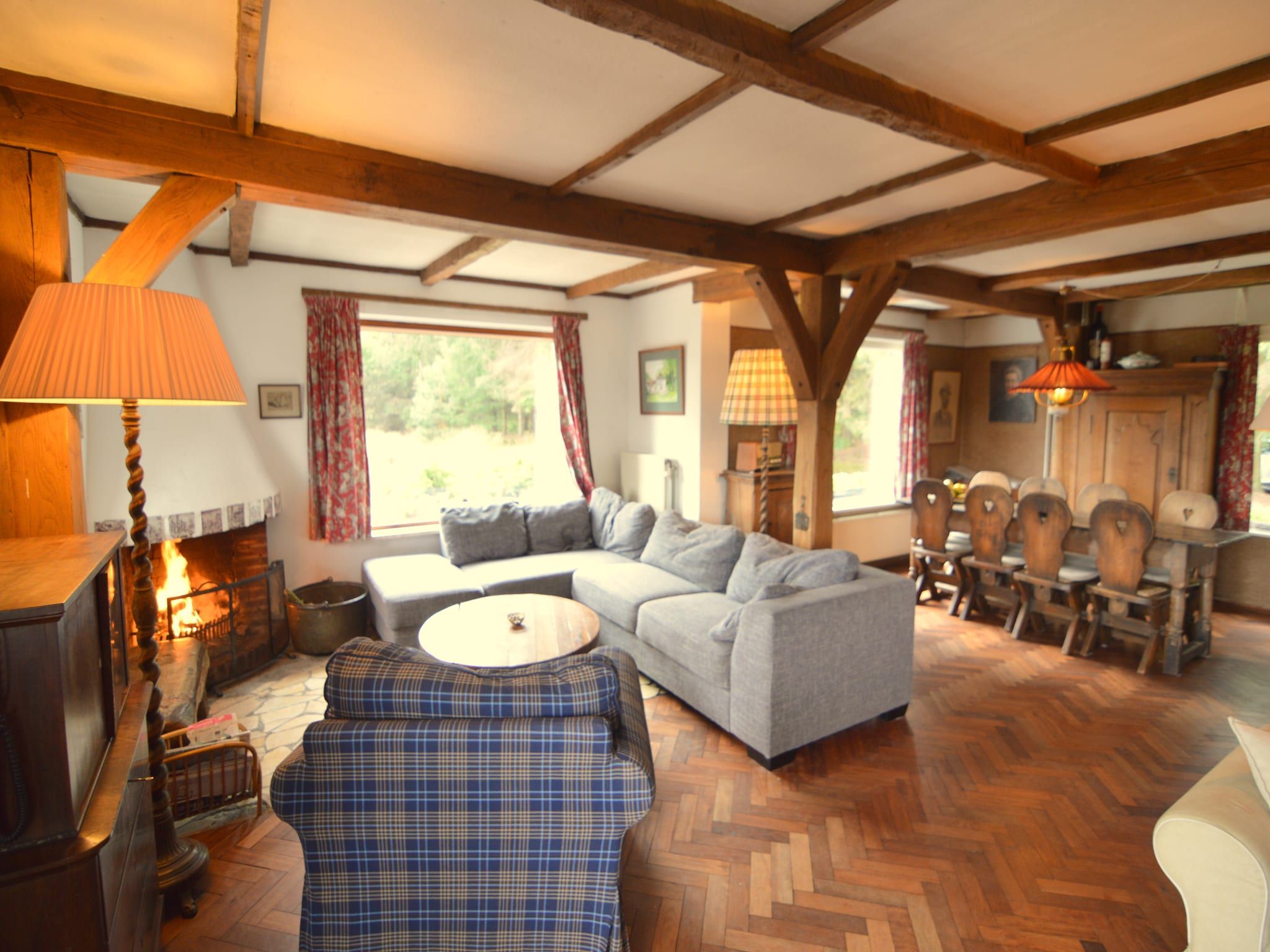 De woonkamer van Huis in het bos in Oploo