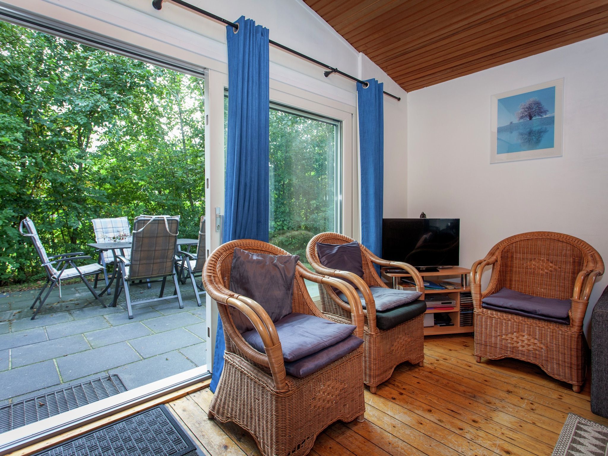 De woonkamer van Skries in Nes Ameland