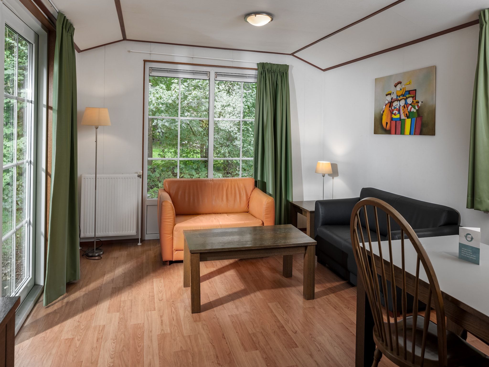 De woonkamer van Bospark Lunsbergen 5 in Borger