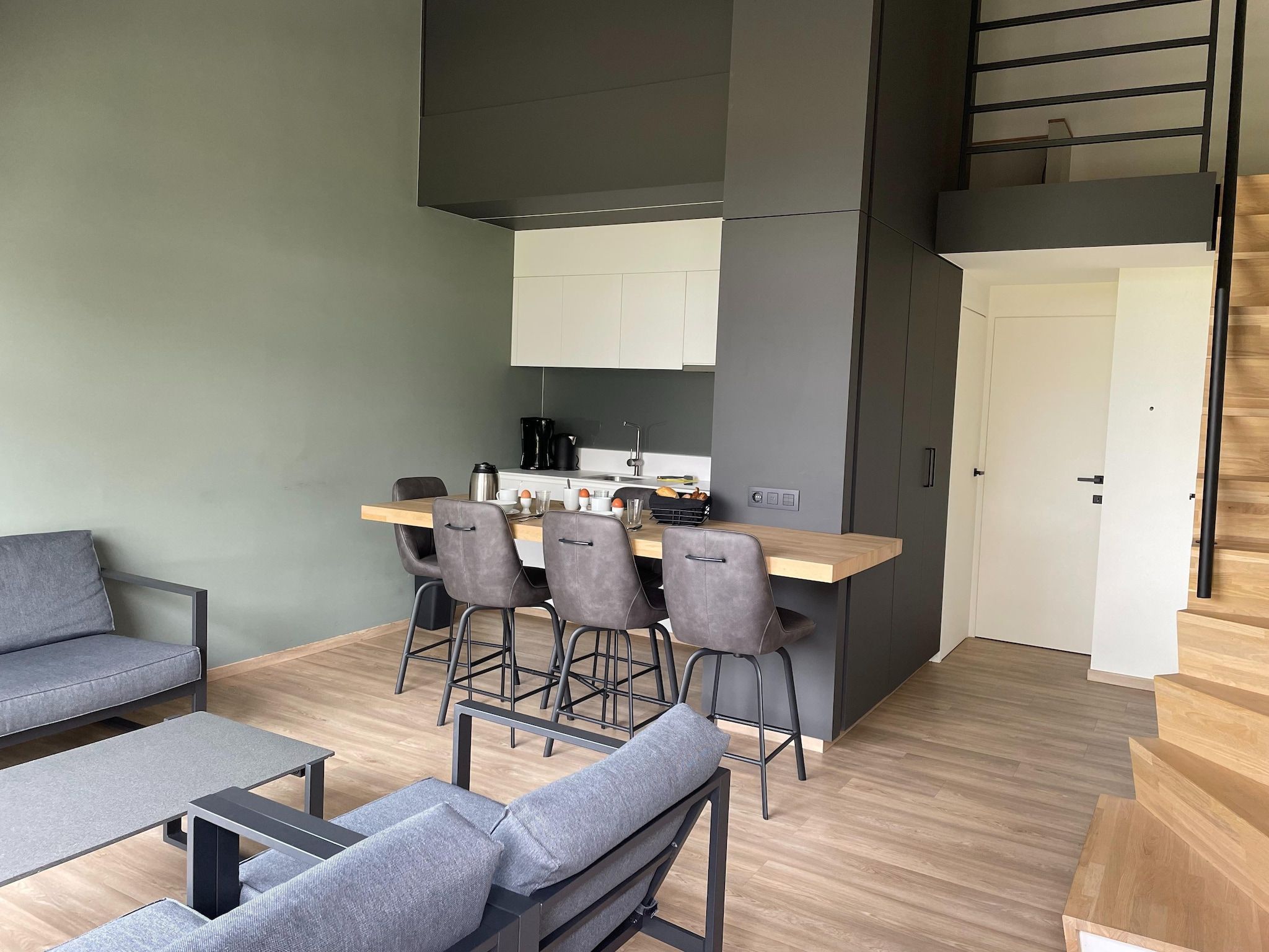 De woonkamer van Het Platte Putje - Huisdiervrij - nr3 in Groede