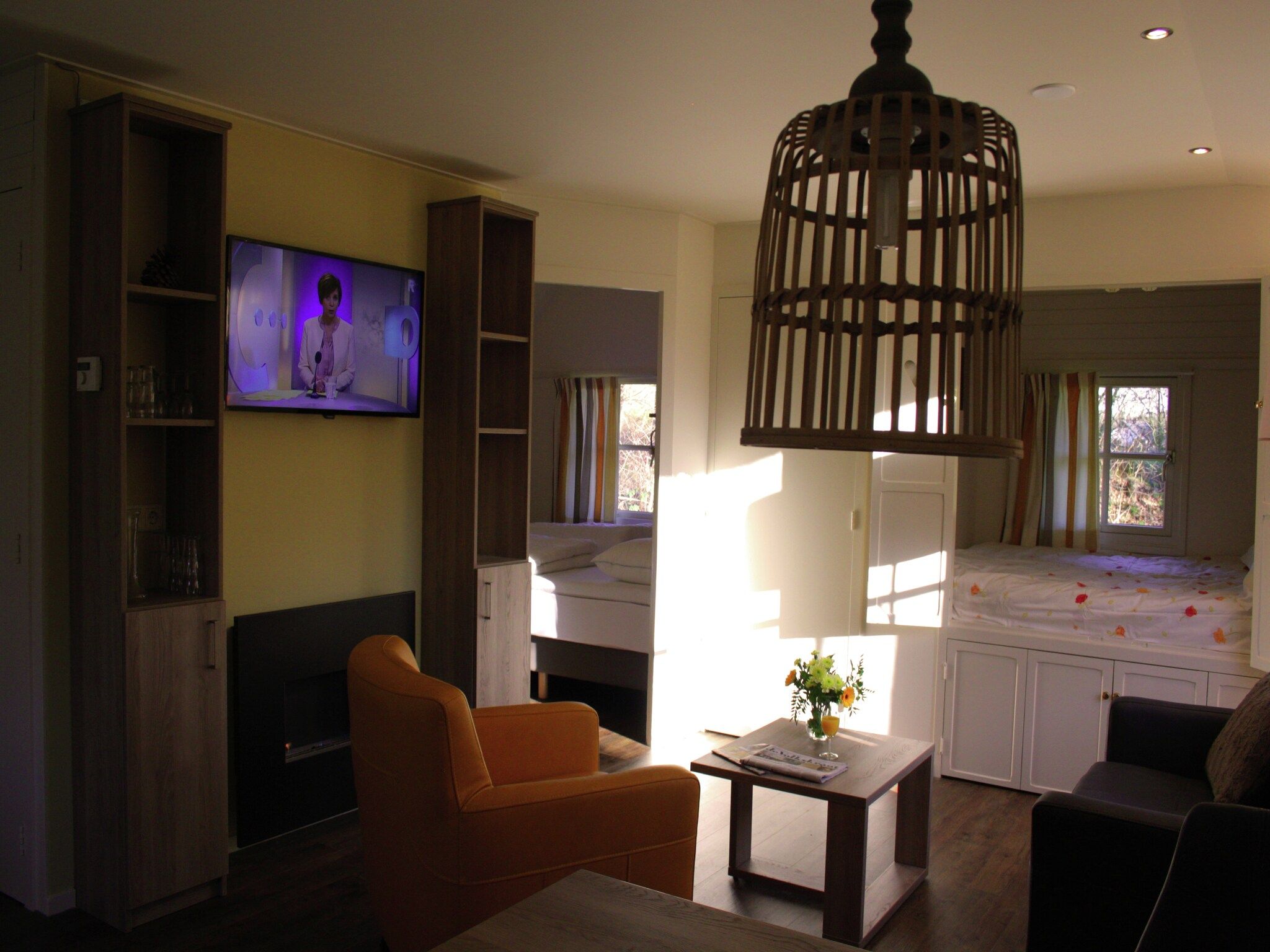 De woonkamer van Vakantiepark Herperduin 4 in Herpen