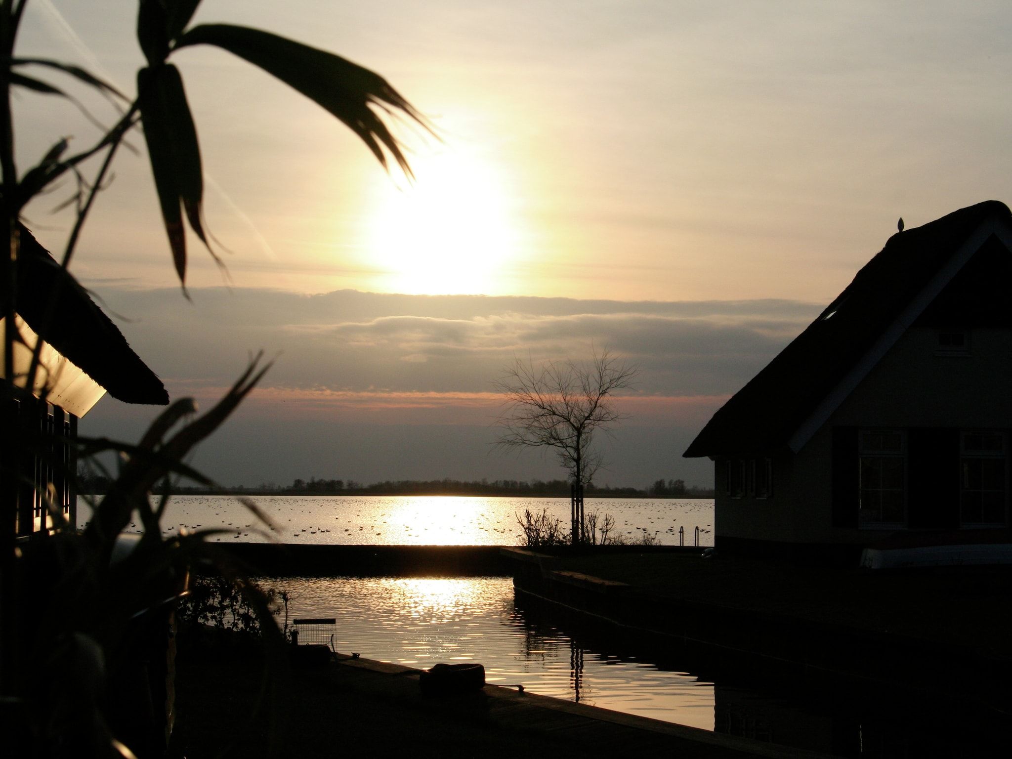 Het uitzicht vanaf Villa ten Hoeve in Steendam