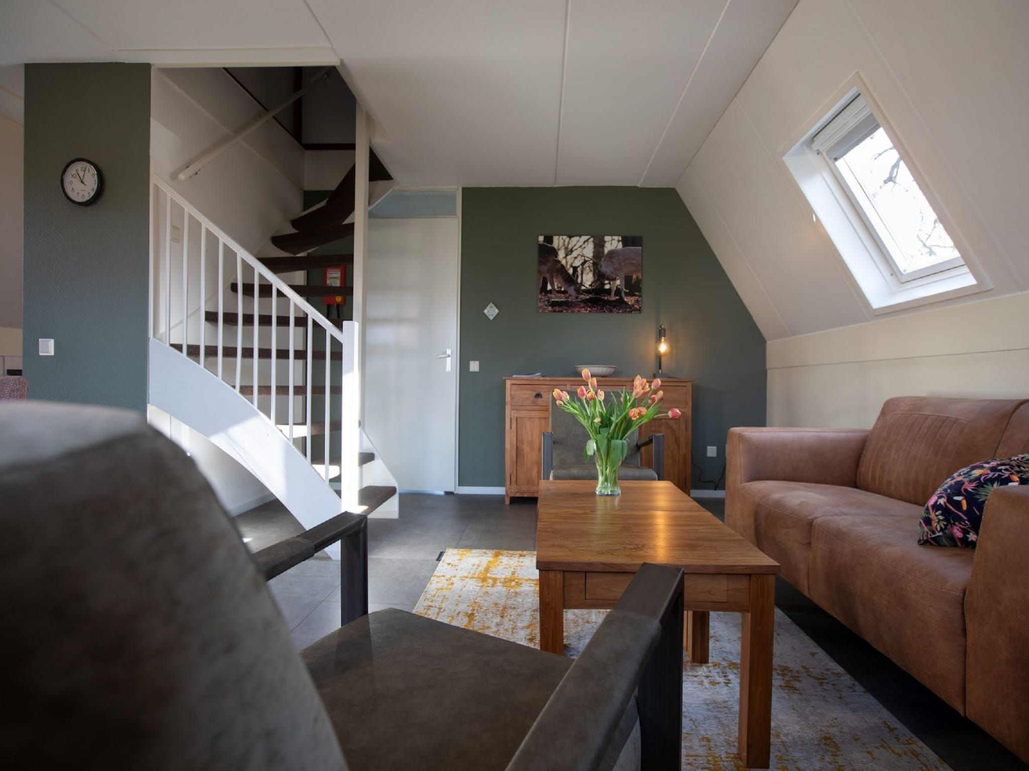 De woonkamer van Vakantie bij Meeussen - Molendal 1 in Plasmolen