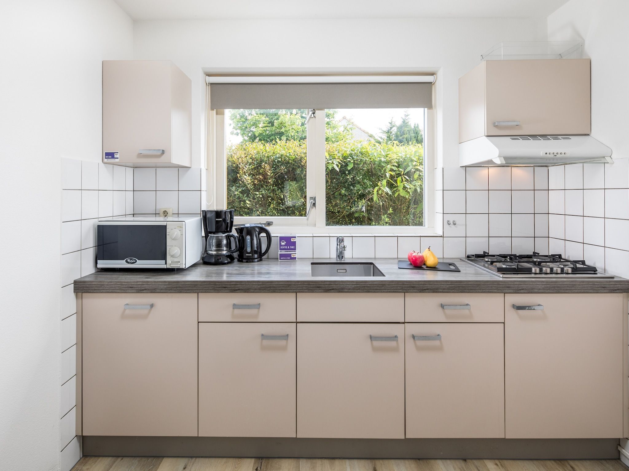 De keuken van Vakantiepark Zeebad 2 in Breskens