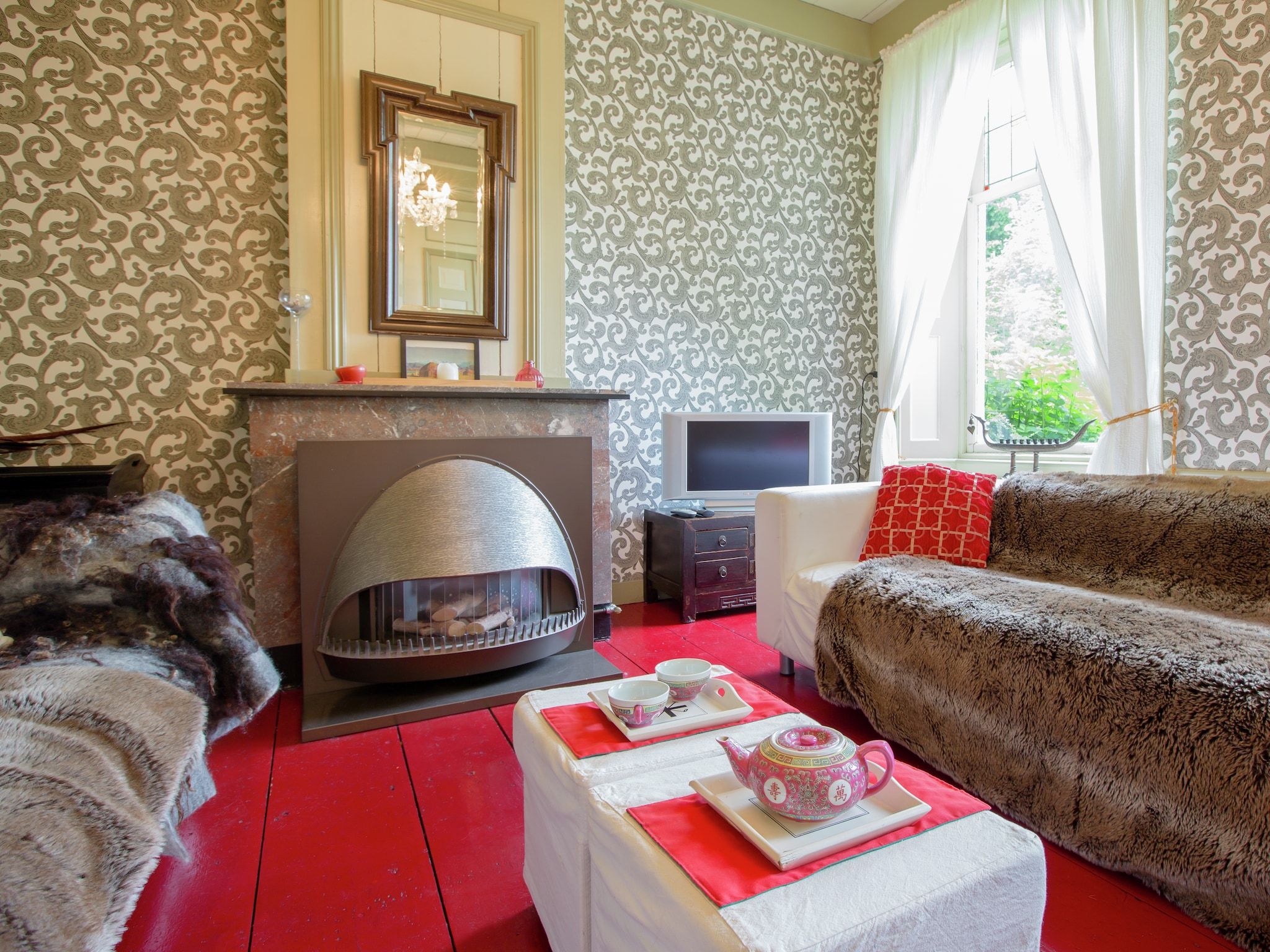 De woonkamer van De Goudsbloem in Molkwerum