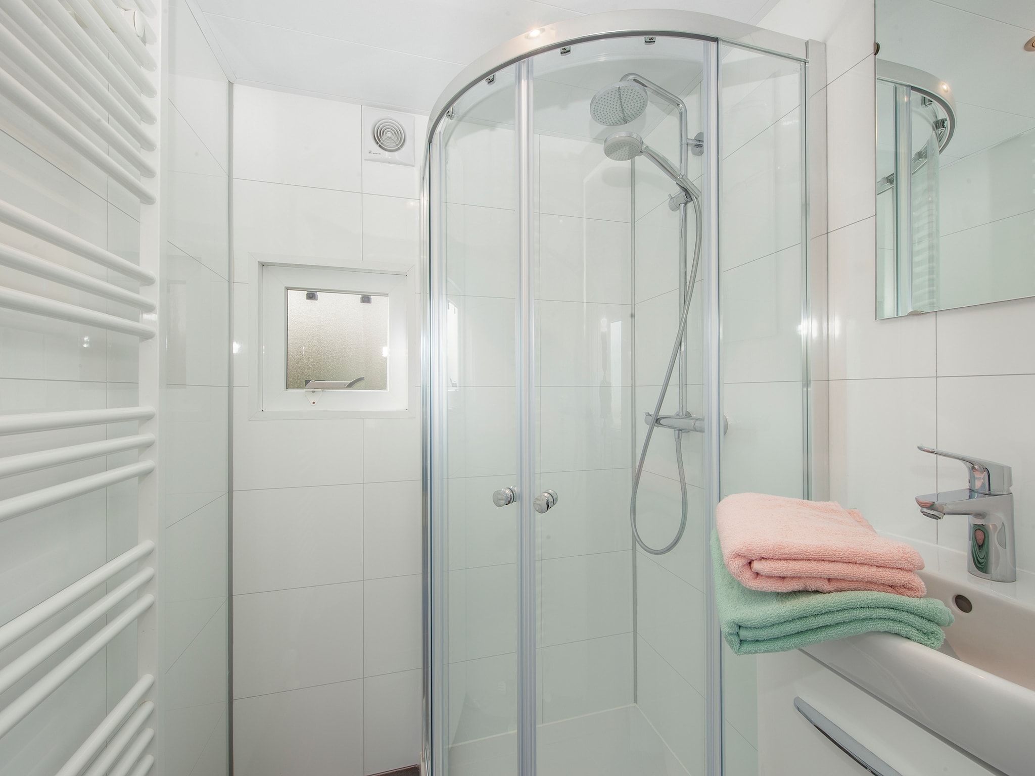 De badkamer van Resort Arcen 15 in Arcen