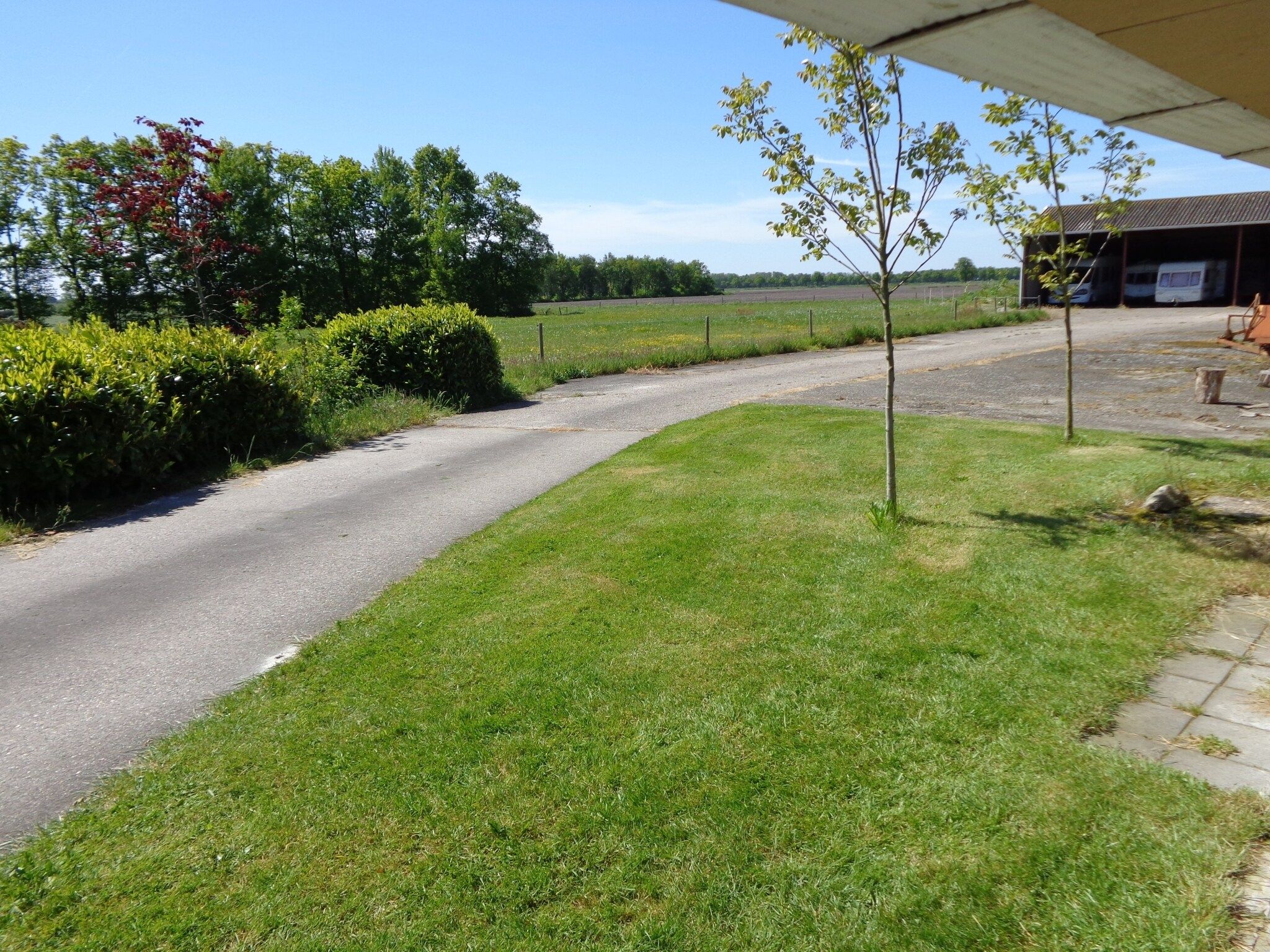 Het uitzicht vanaf Singelhoeve in Fochteloo