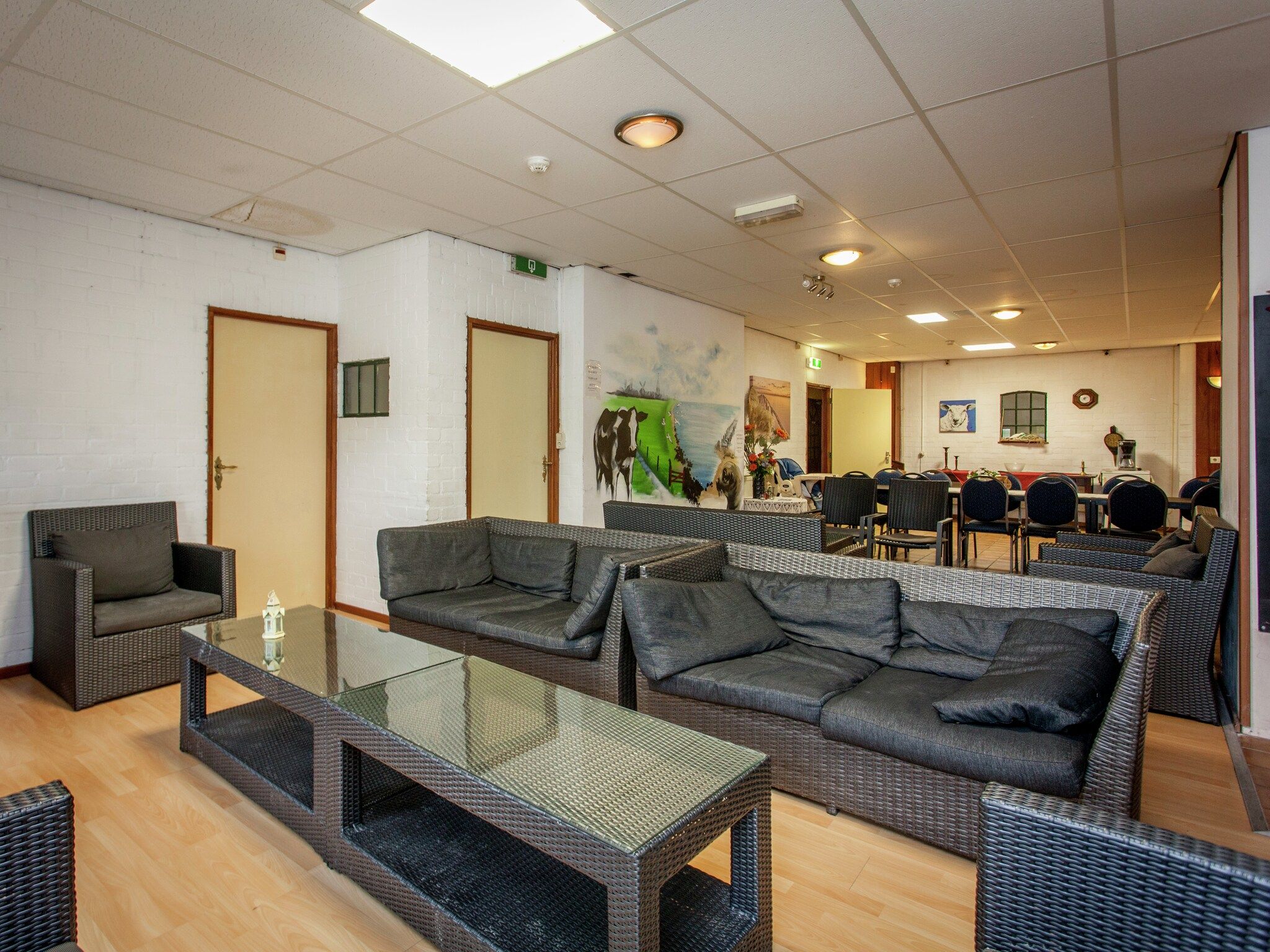 De woonkamer van De Vakantie boerderij in Holwerd