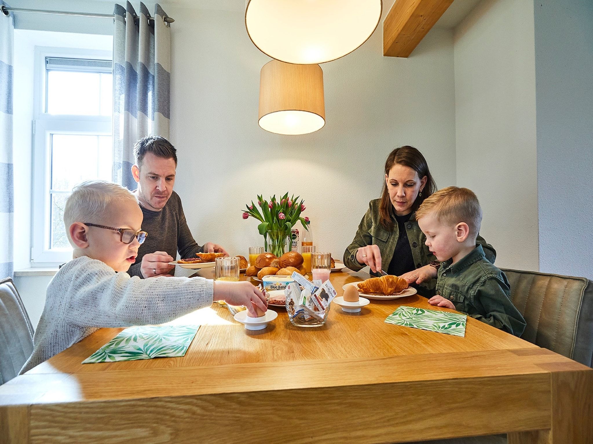 De woonkamer van Buitenhof De Leistert 18 in Roggel