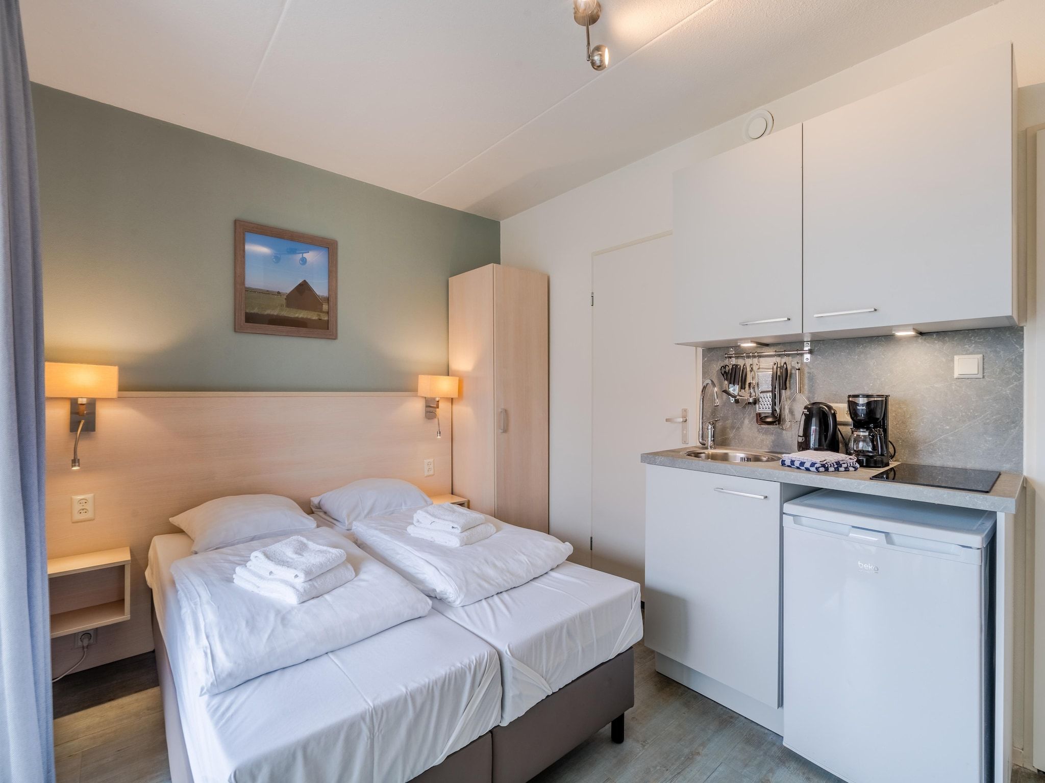 Een slaapkamer van Bosch en Zee 4 in De Koog Texel