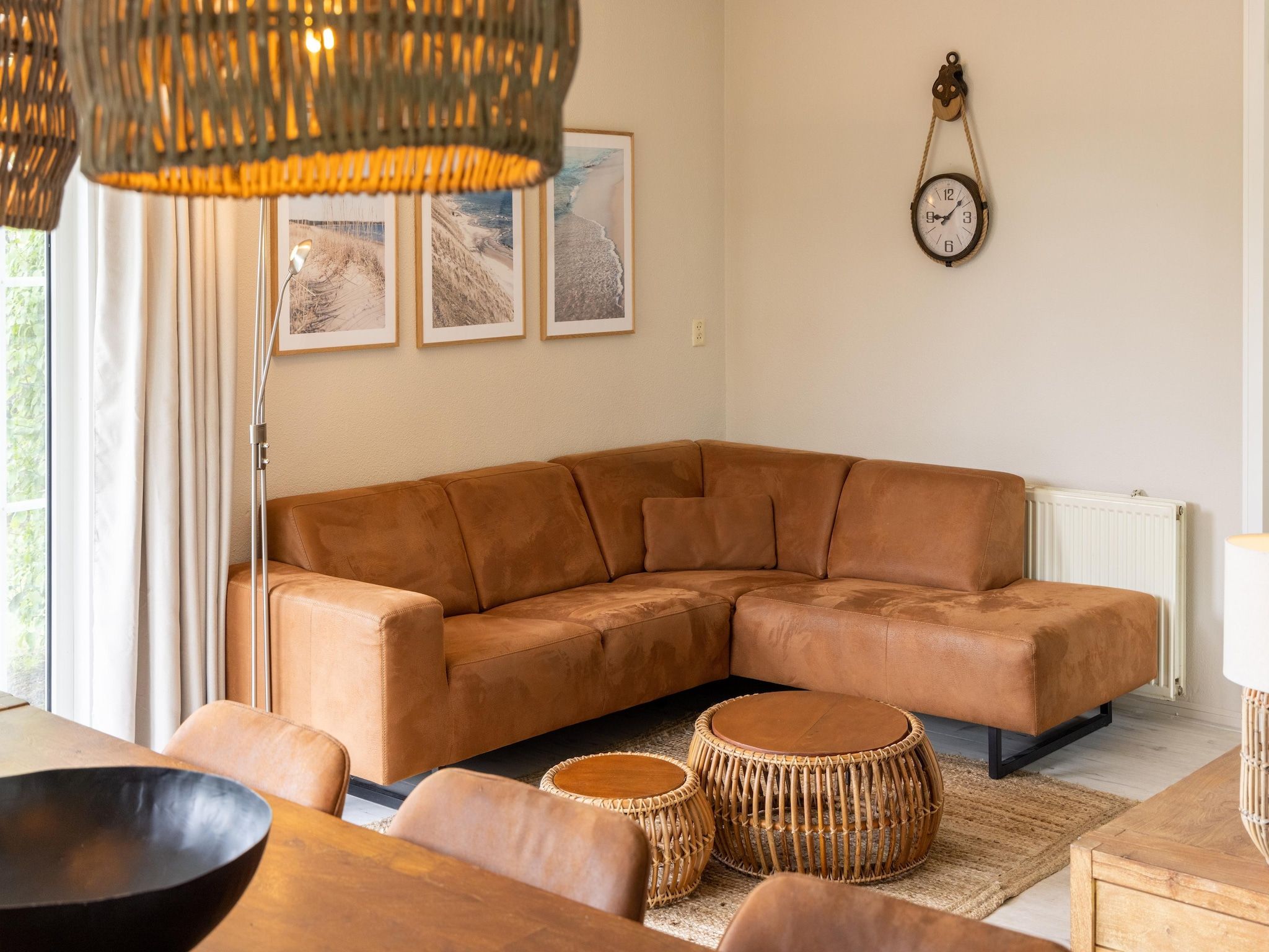 De woonkamer van Buitenplaats It Wiid 5 in Eernewoud