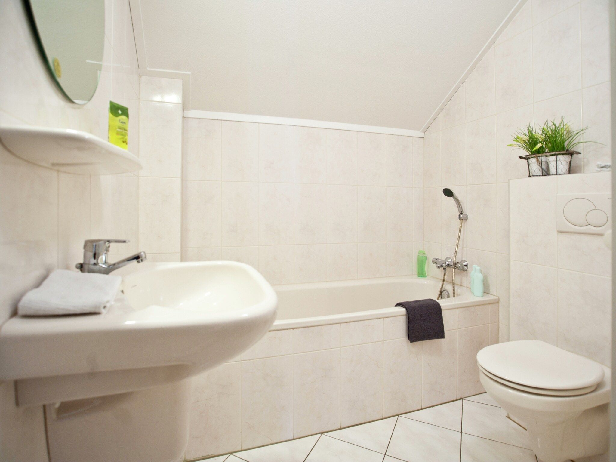 De badkamer van Havenwoning 2-6 persoons in Heel