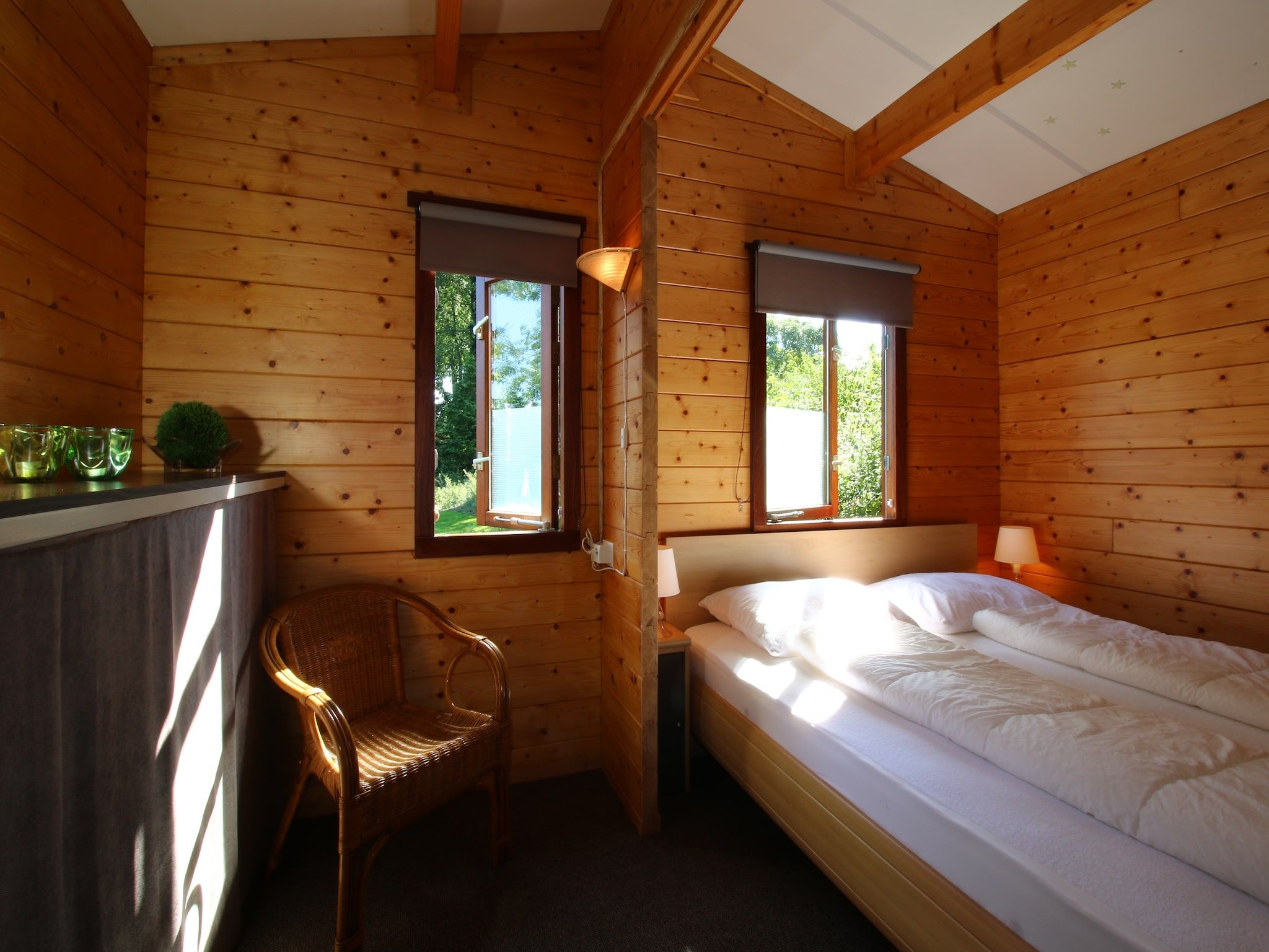 Een slaapkamer van Chaletpark Kuiperberg 7 in Ootmarsum