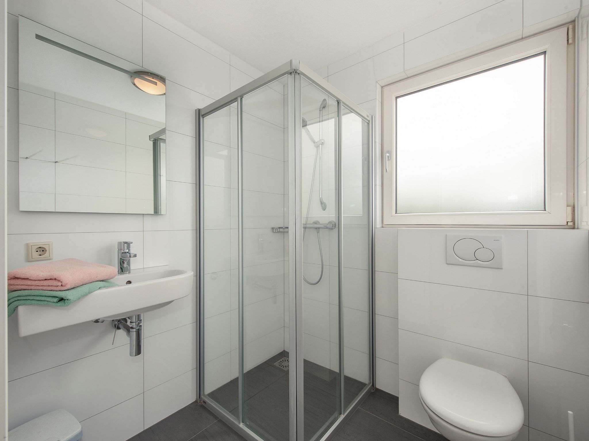 De badkamer van Resort Arcen 8 in Arcen