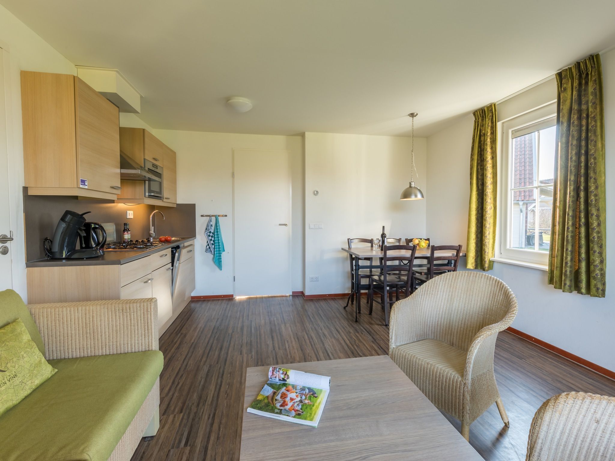 De woonkamer van Résidence Klein Vink 2 in Arcen