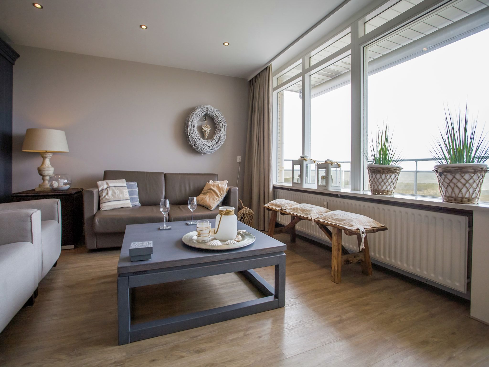 De woonkamer van Zeearend Boulevard in Noordwijk aan Zee